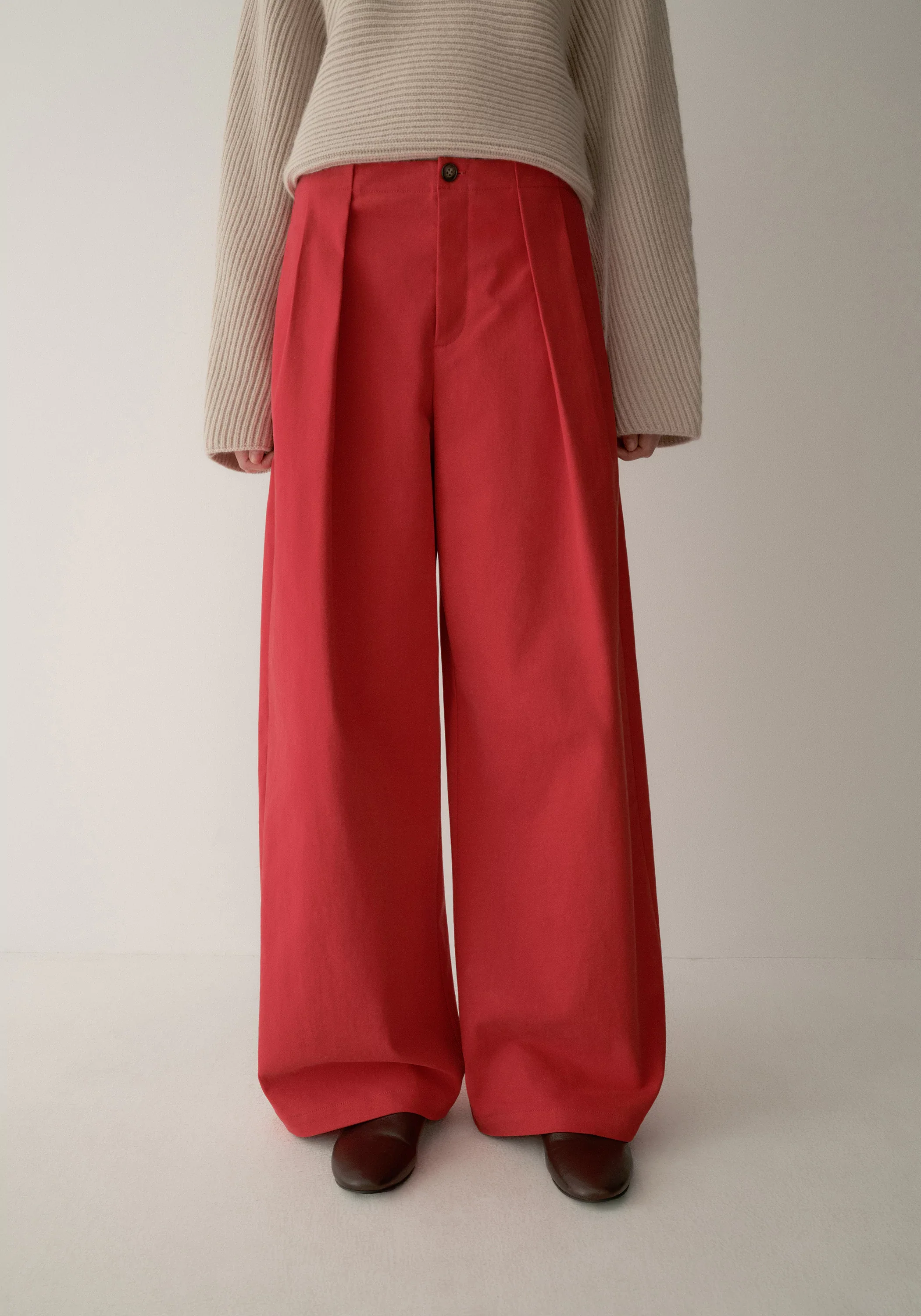 Brushed Wide-Leg Pants - Image 18
