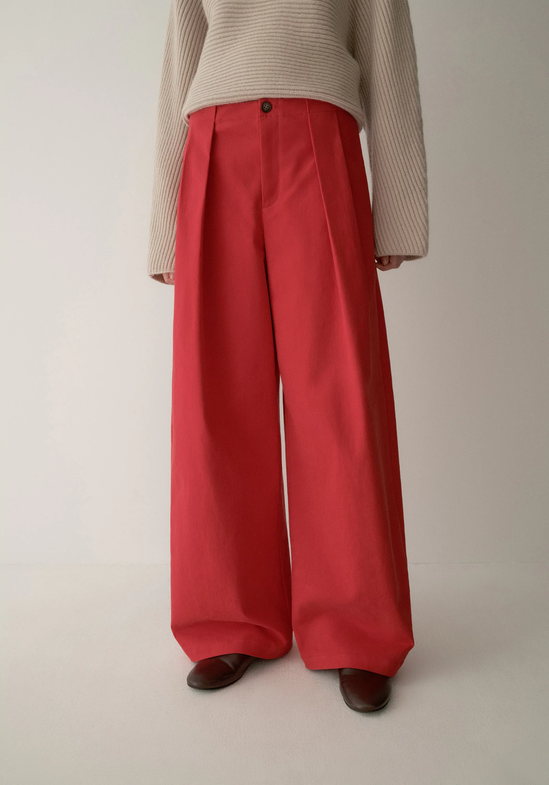 Brushed Wide-Leg Pants - Image 19