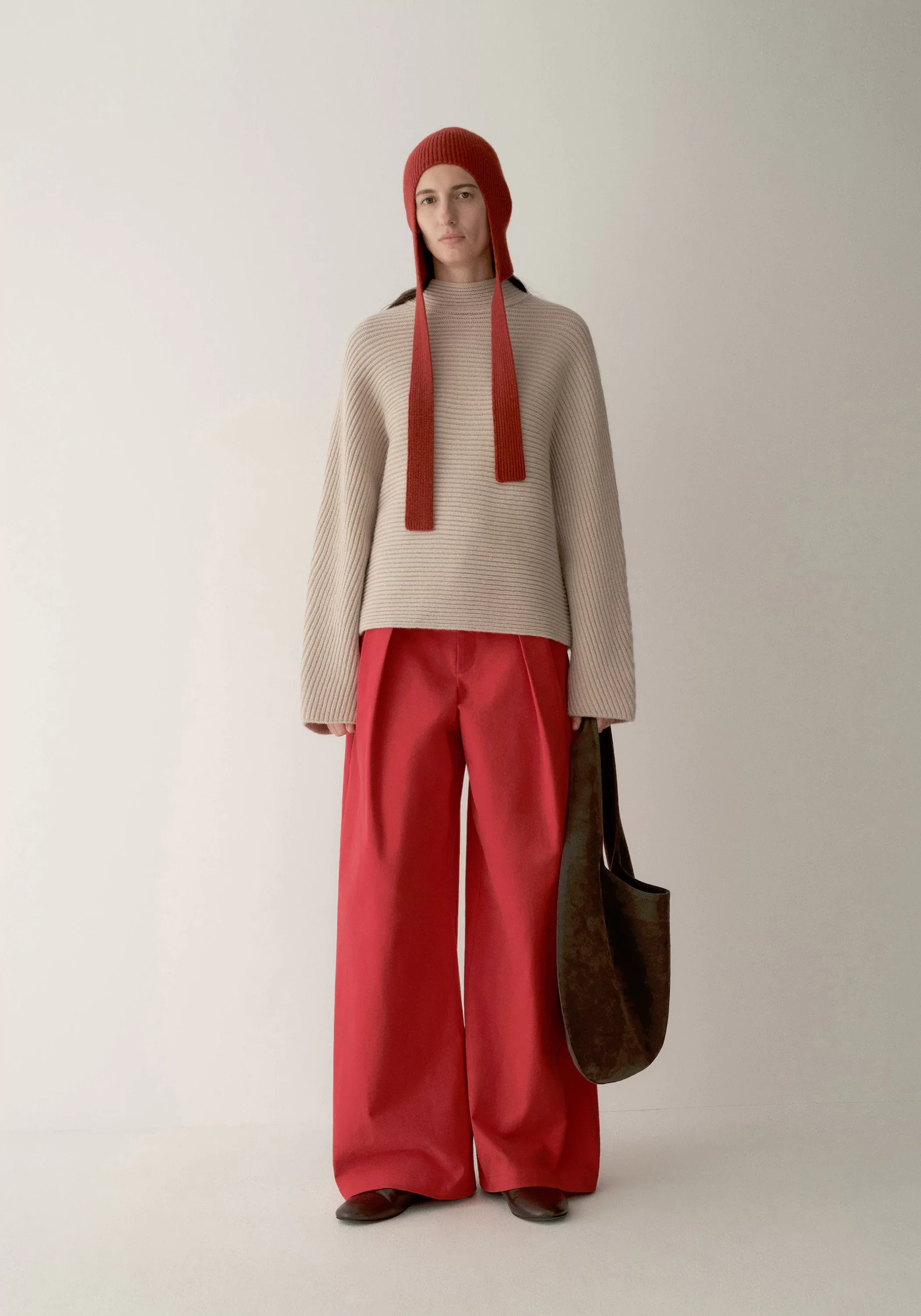 Brushed Wide-Leg Pants - Image 3