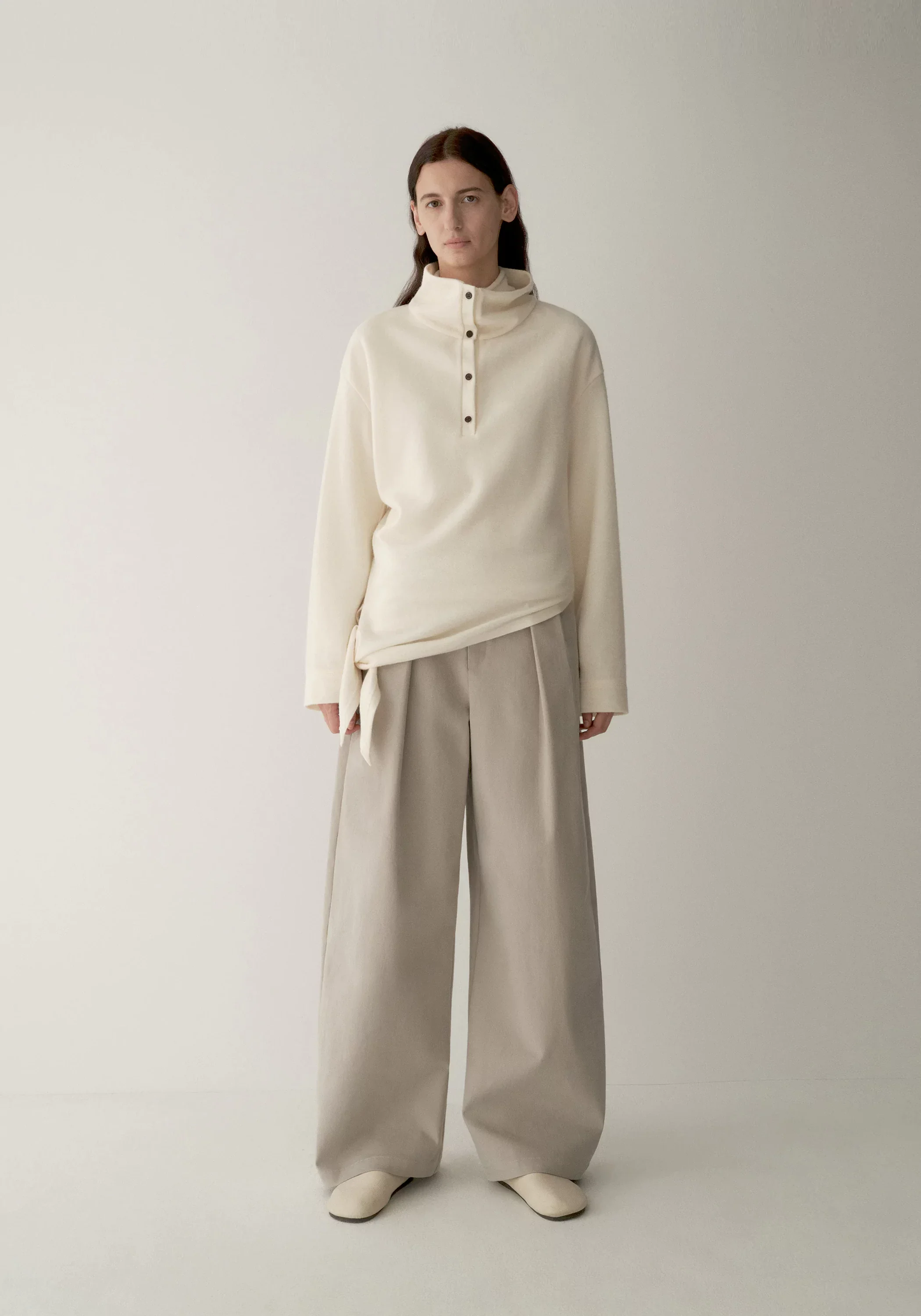 Brushed Wide-Leg Pants - Image 4
