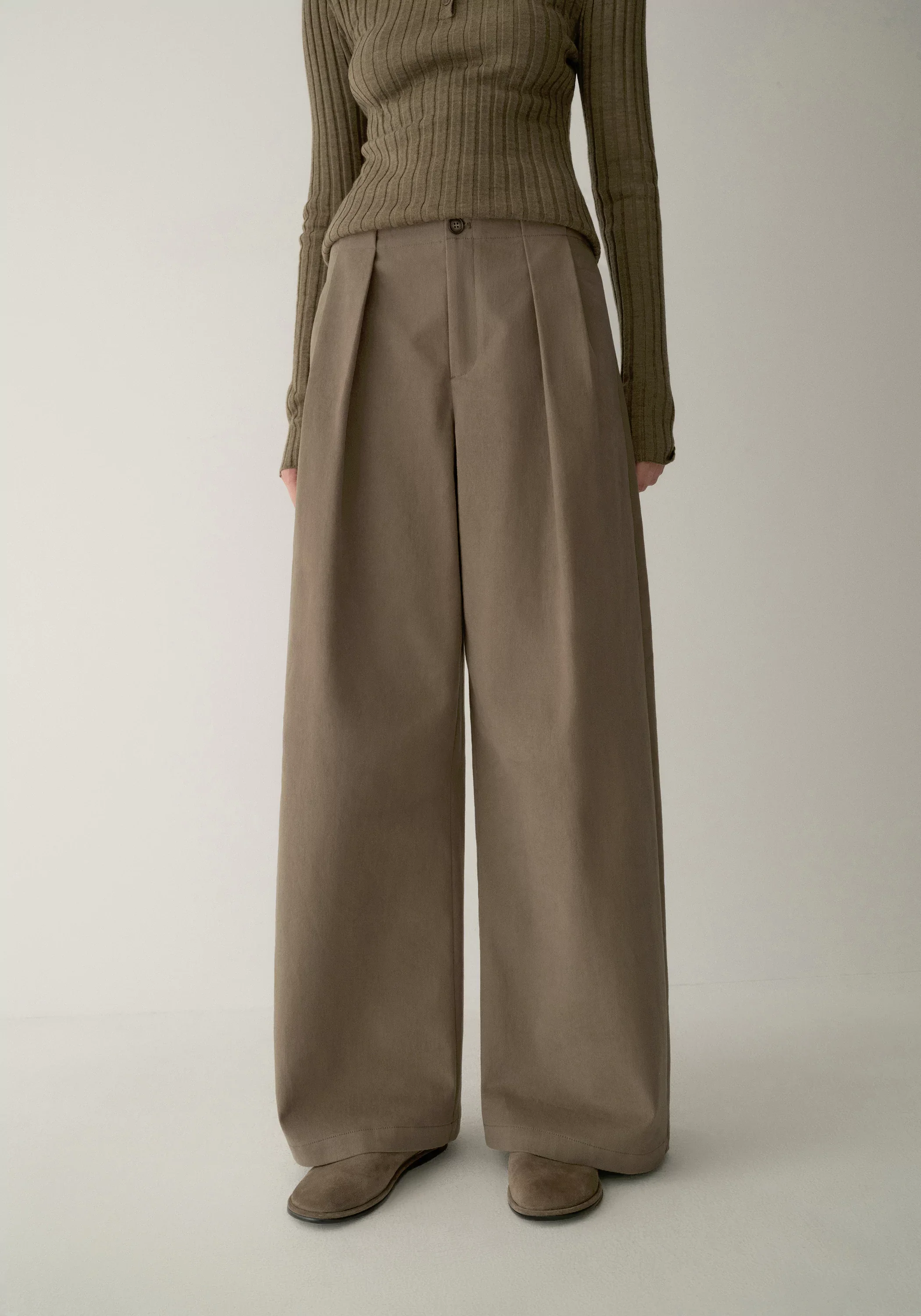 Brushed Wide-Leg Pants - Image 7