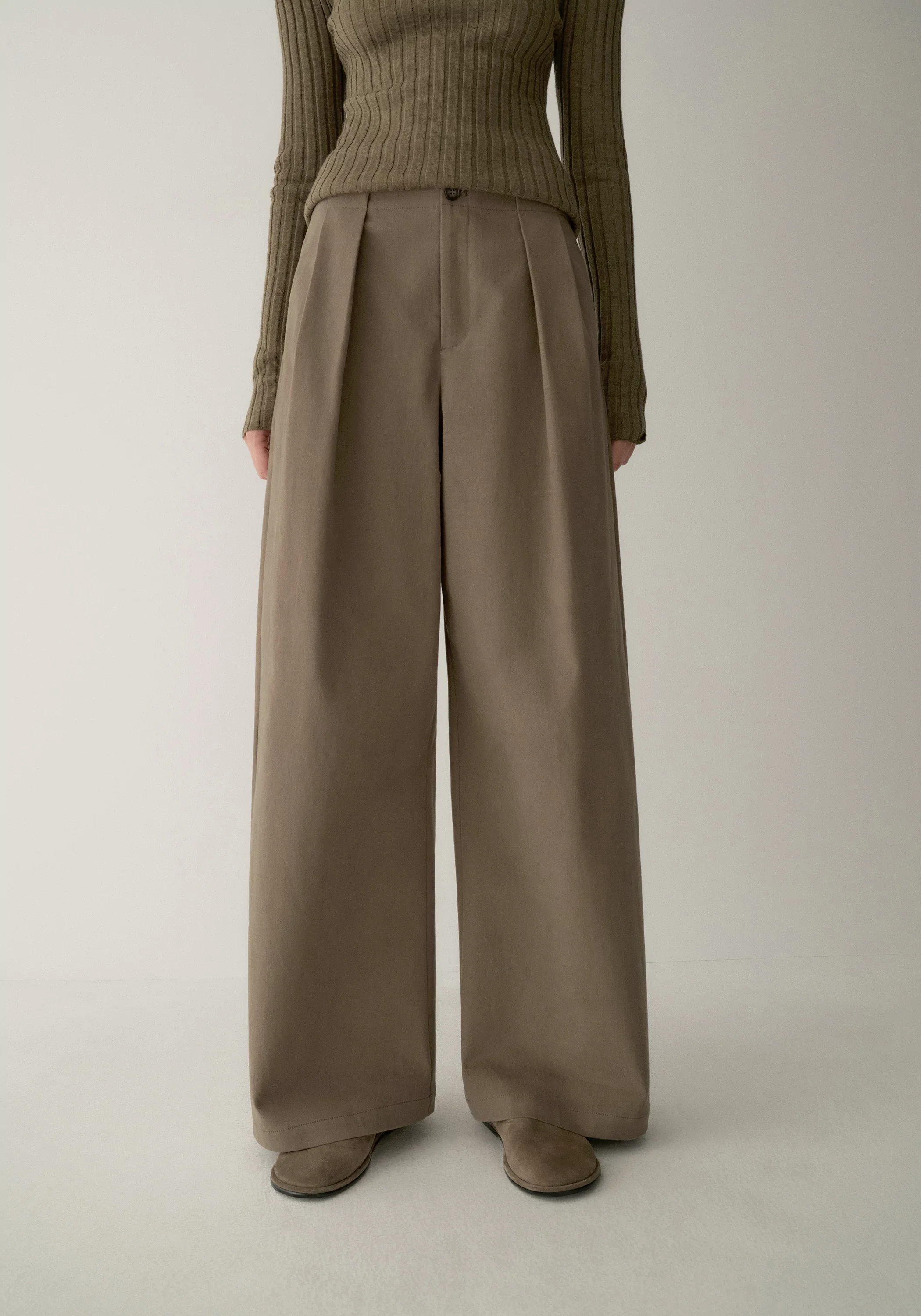 Brushed Wide-Leg Pants - Image 8