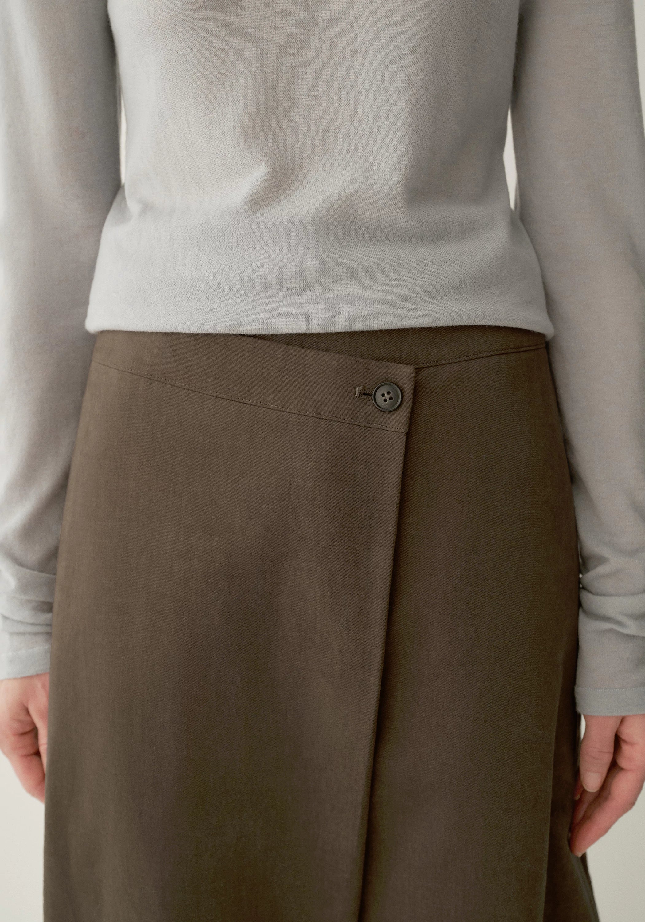 Brushed Split-placket Curved Pants - Image 11