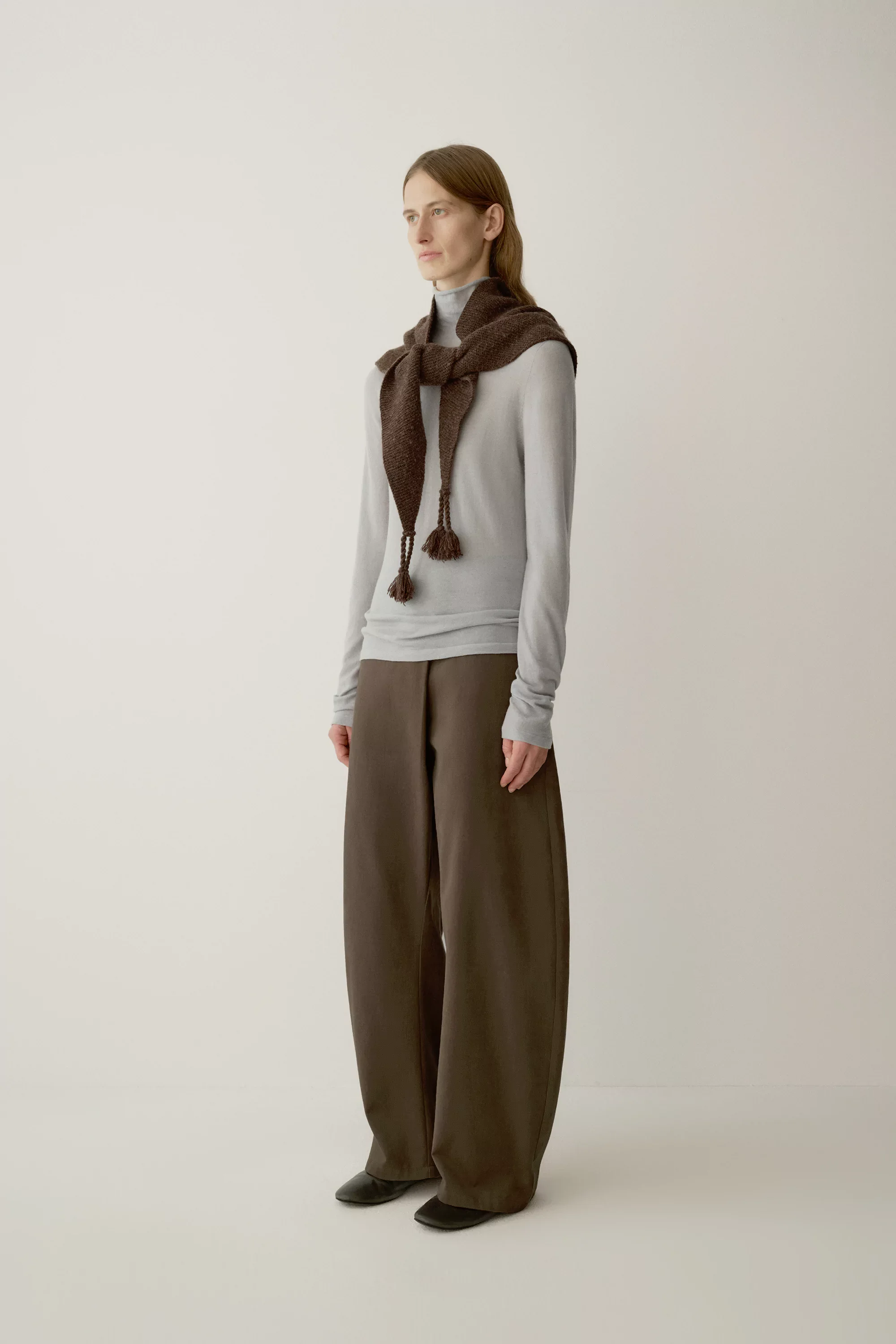 Brushed Split-placket Curved Pants - Image 2