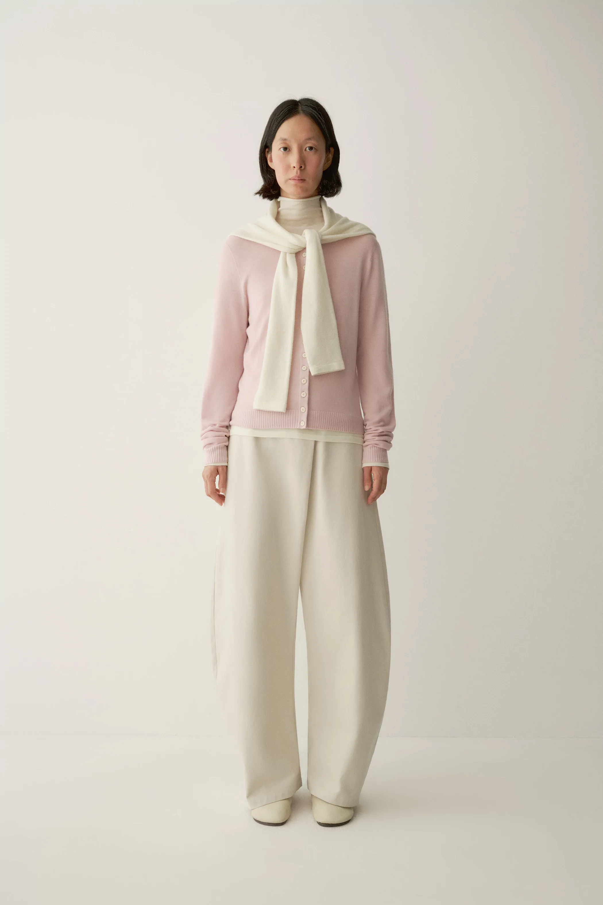 Brushed Split-placket Curved Pants - Image 3