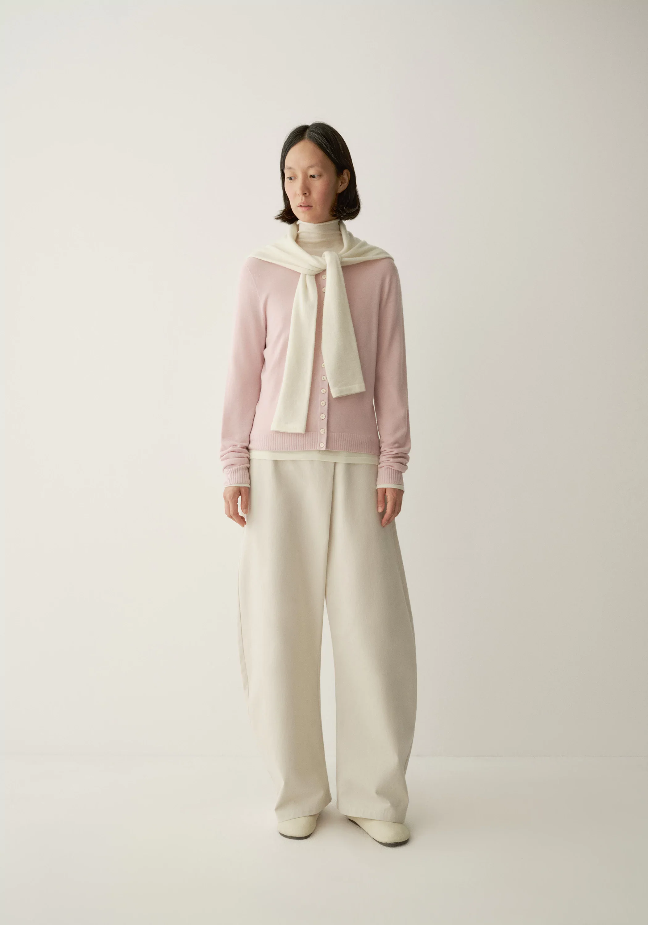 Brushed Split-placket Curved Pants - Image 4