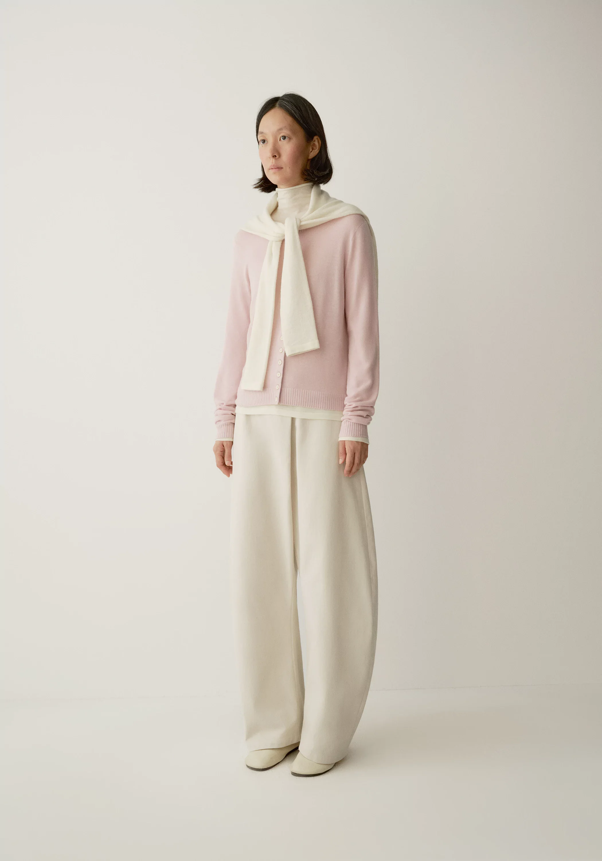 Brushed Split-placket Curved Pants - Image 5