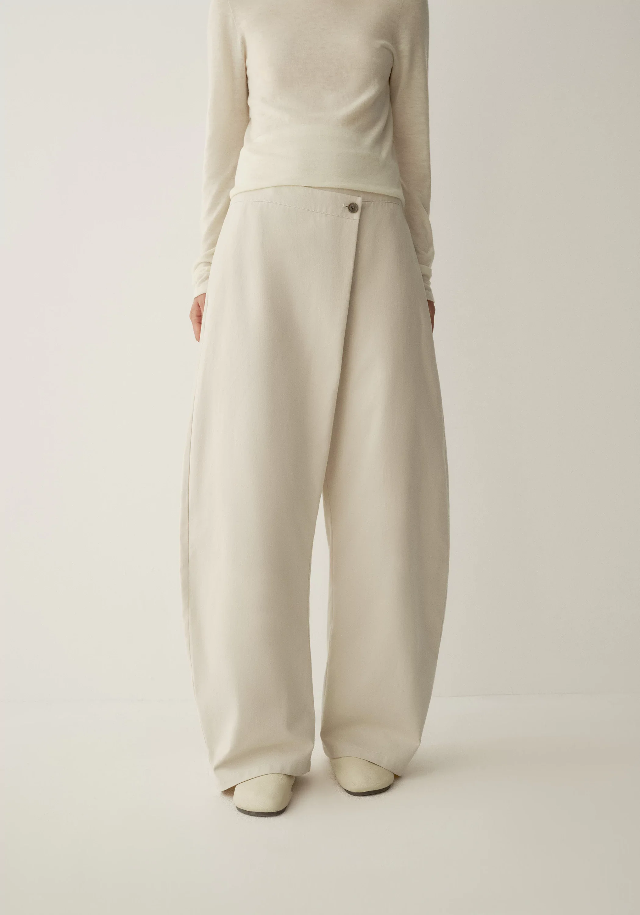 Brushed Split-placket Curved Pants - Image 6