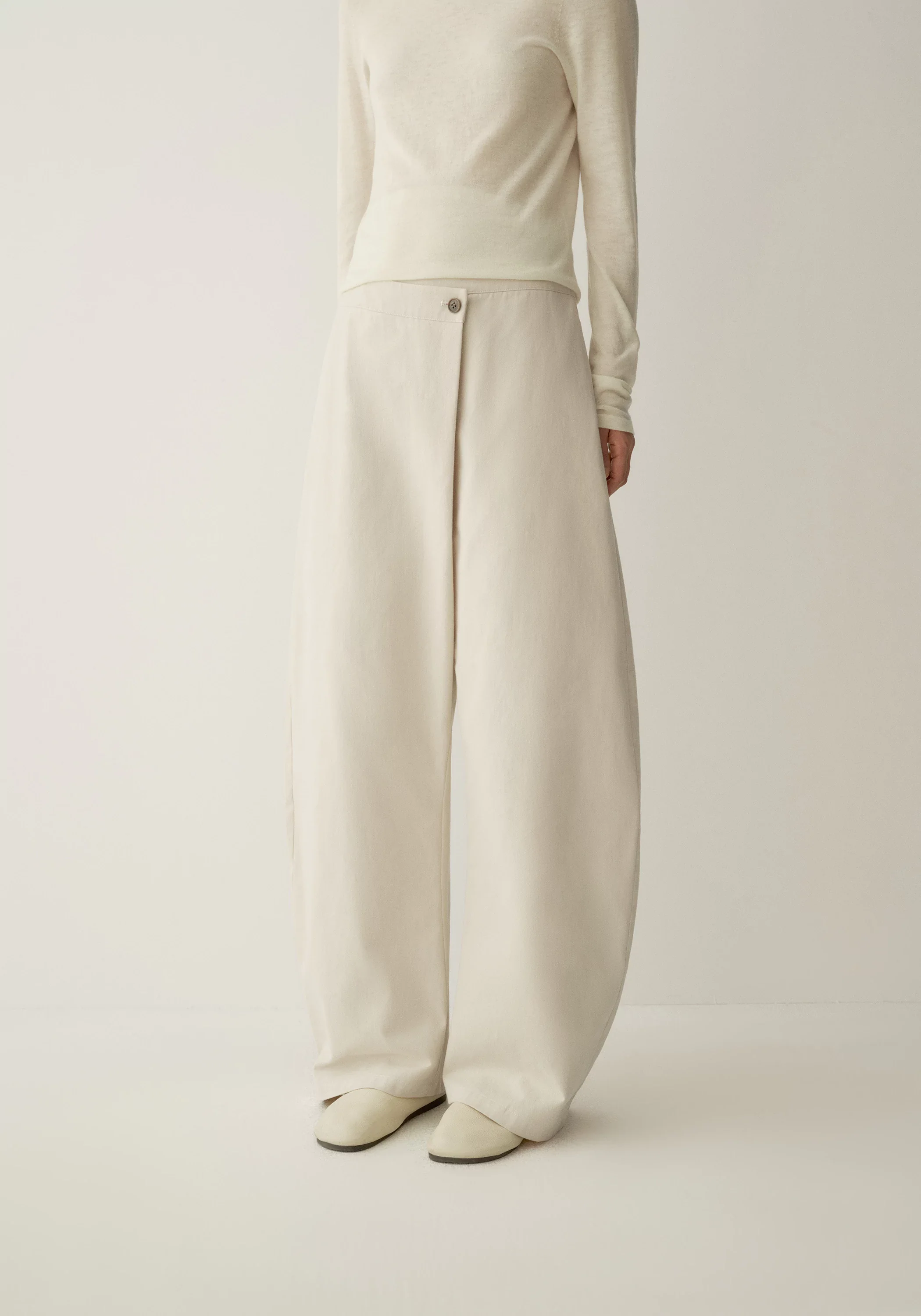 Brushed Split-placket Curved Pants - Image 7
