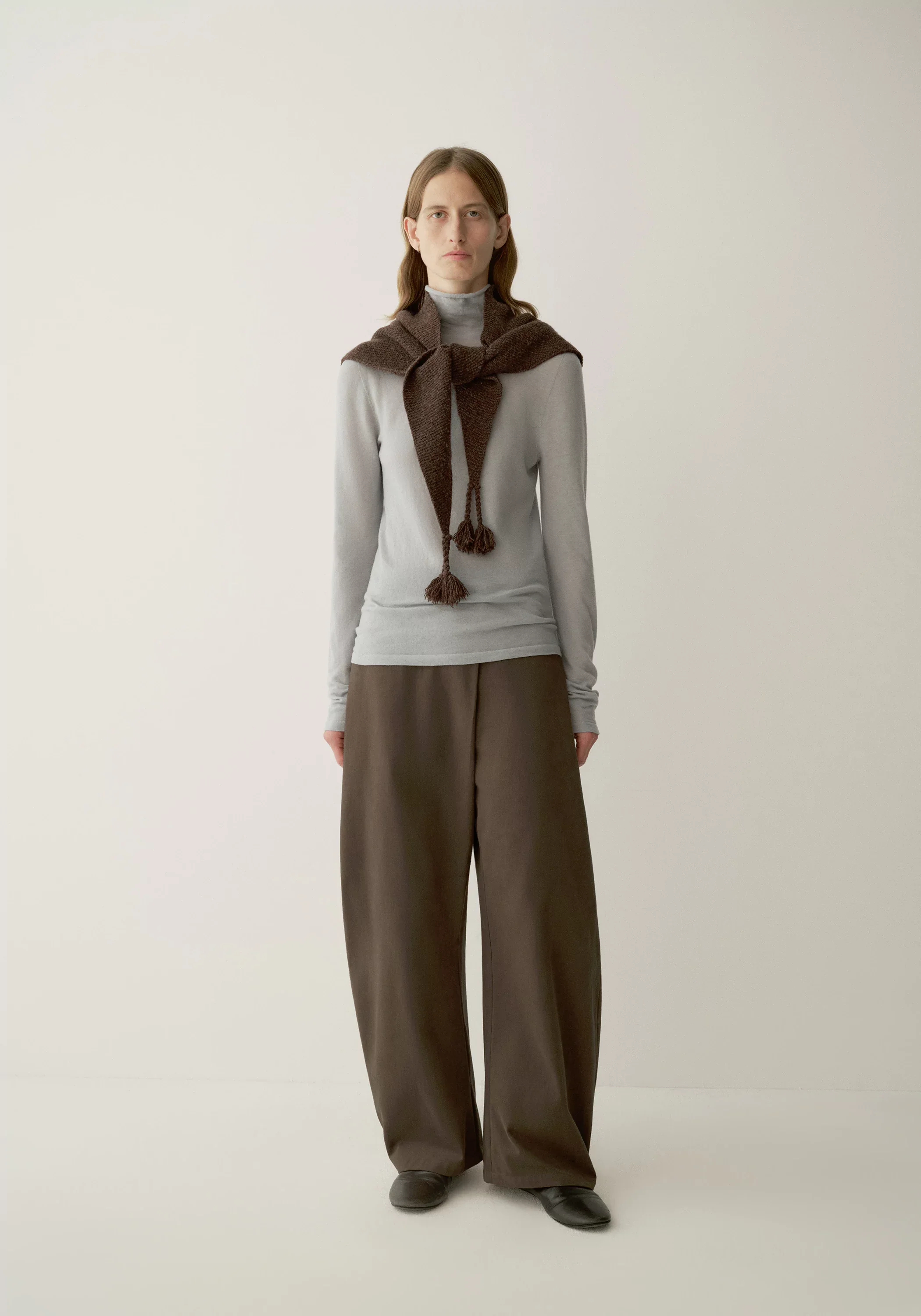 Brushed Split-placket Curved Pants - Image 8