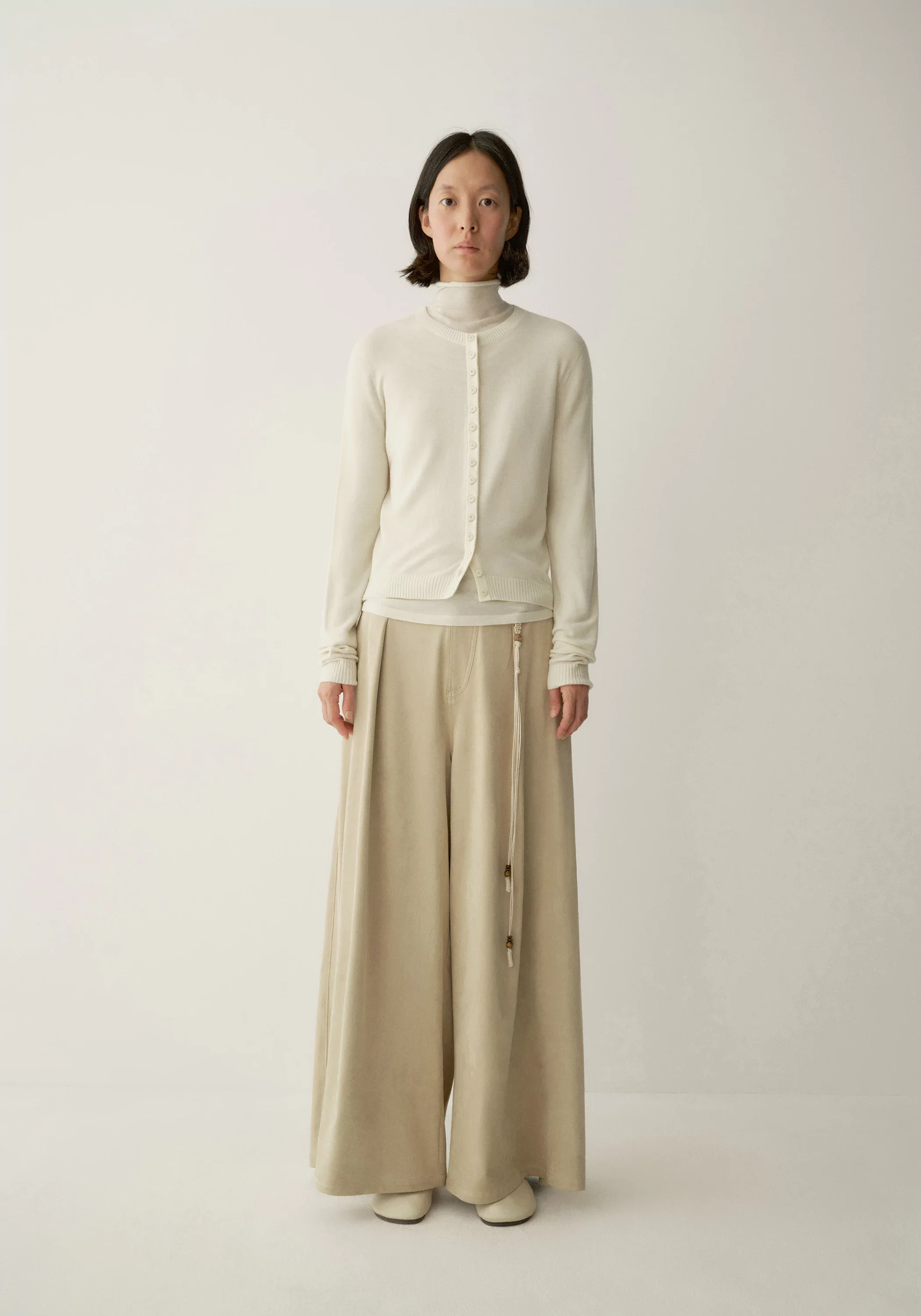 Suede-effect Double-Pleat Pants - Image 12