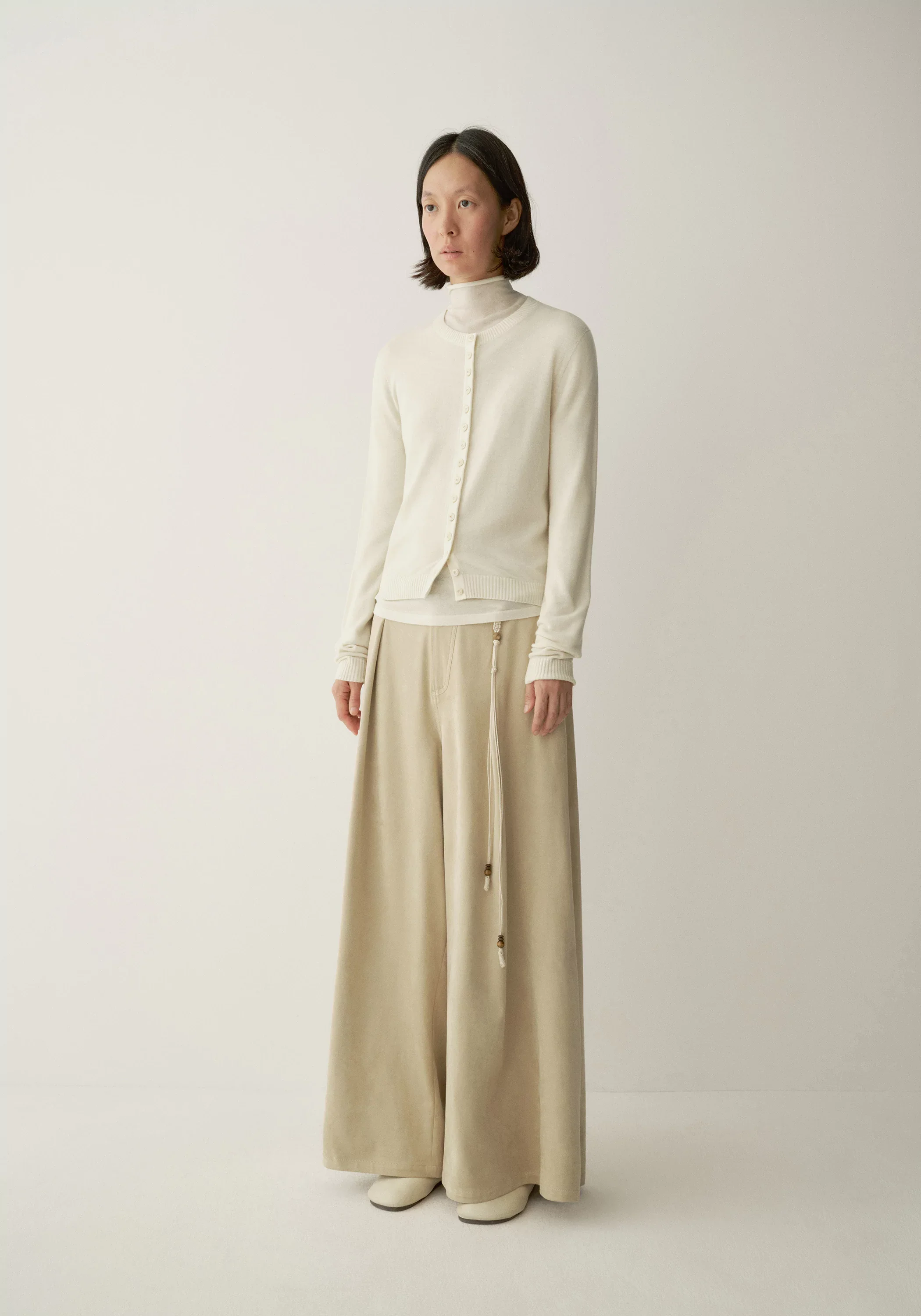 Suede-effect Double-Pleat Pants - Image 13