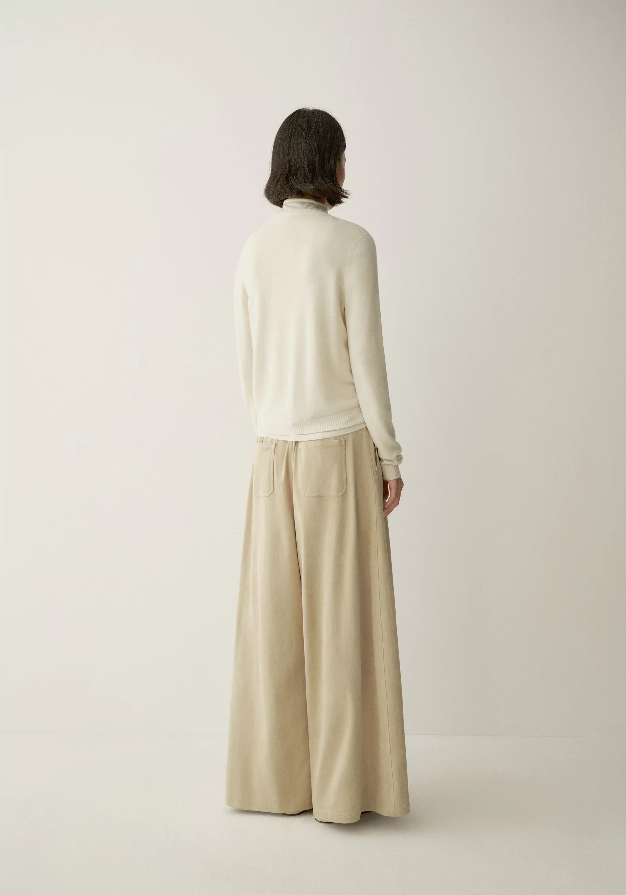 Suede-effect Double-Pleat Pants - Image 14