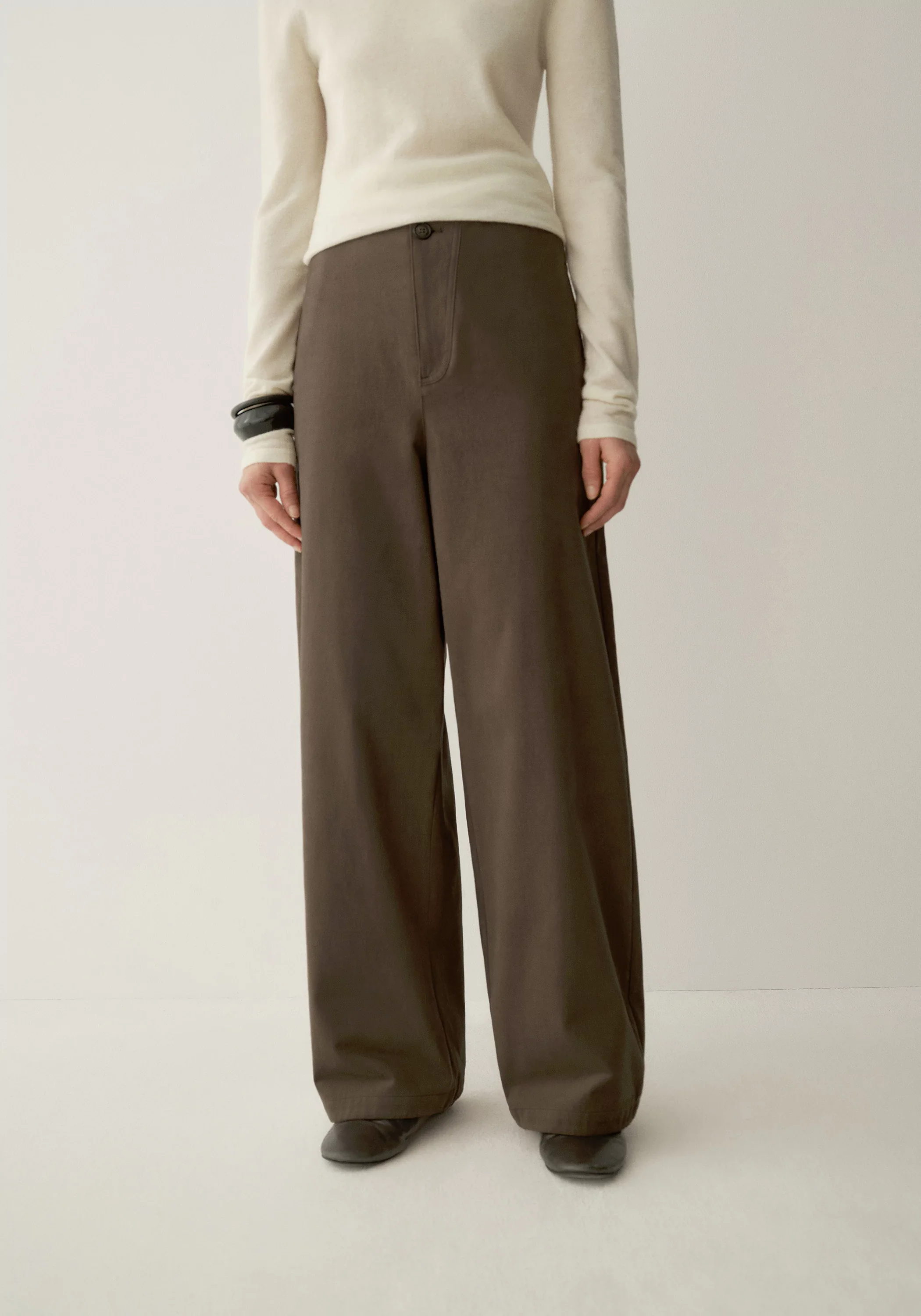 Brushed Split-placket Pants - Image 4