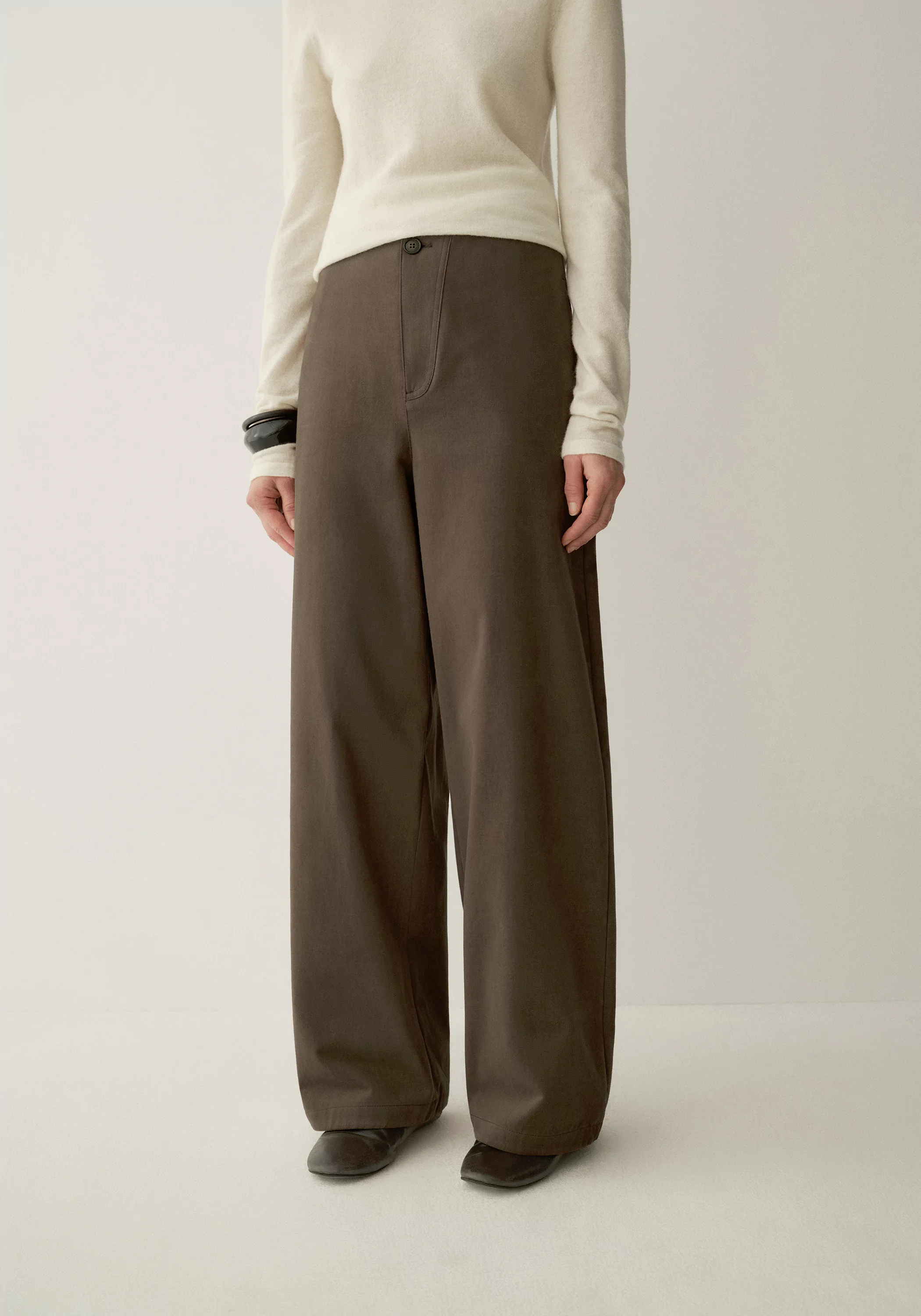 Brushed Split-placket Pants - Image 5