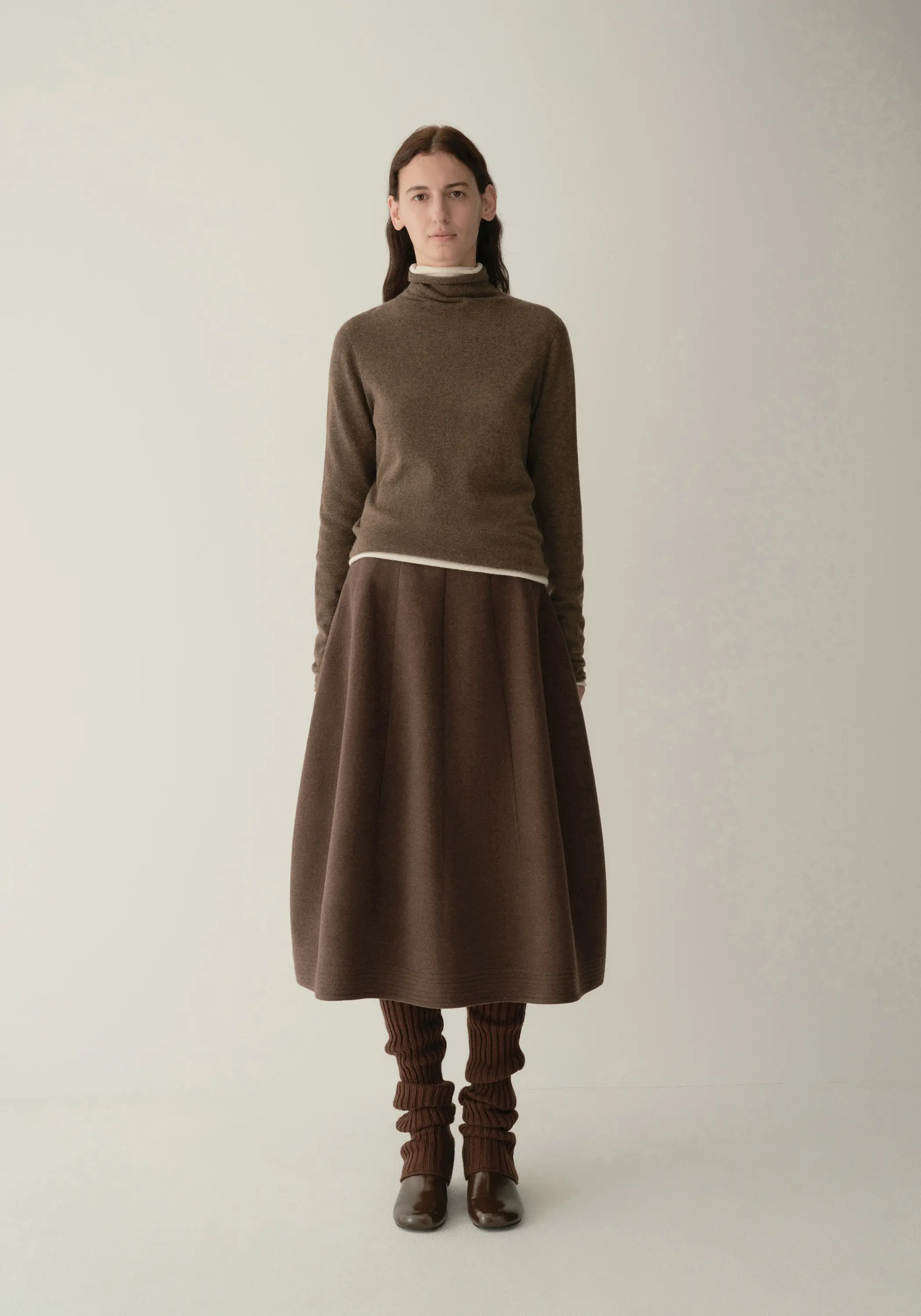 Quilted Cocoon Wool Skirt - Image 12