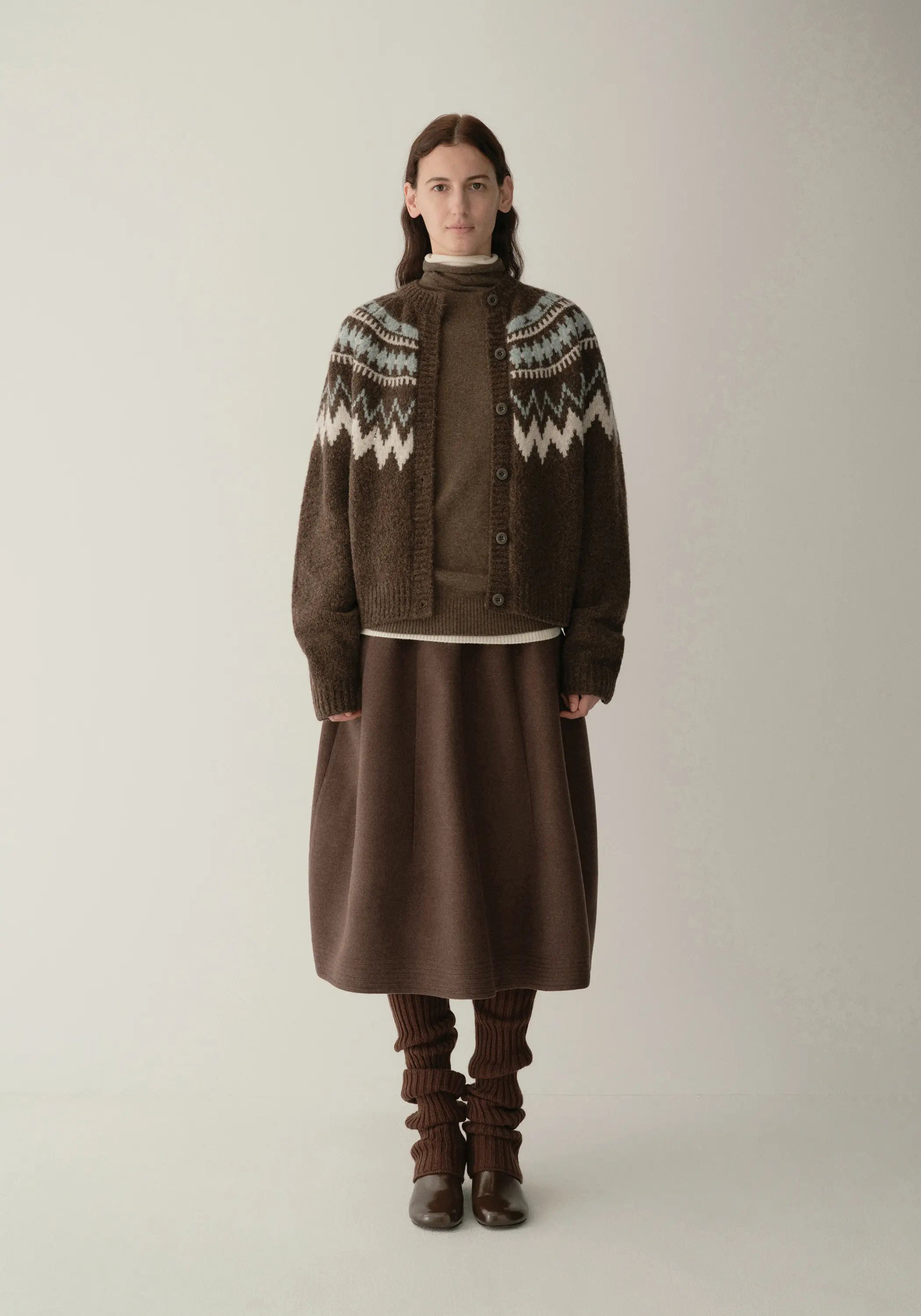 Quilted Cocoon Wool Skirt - Image 14
