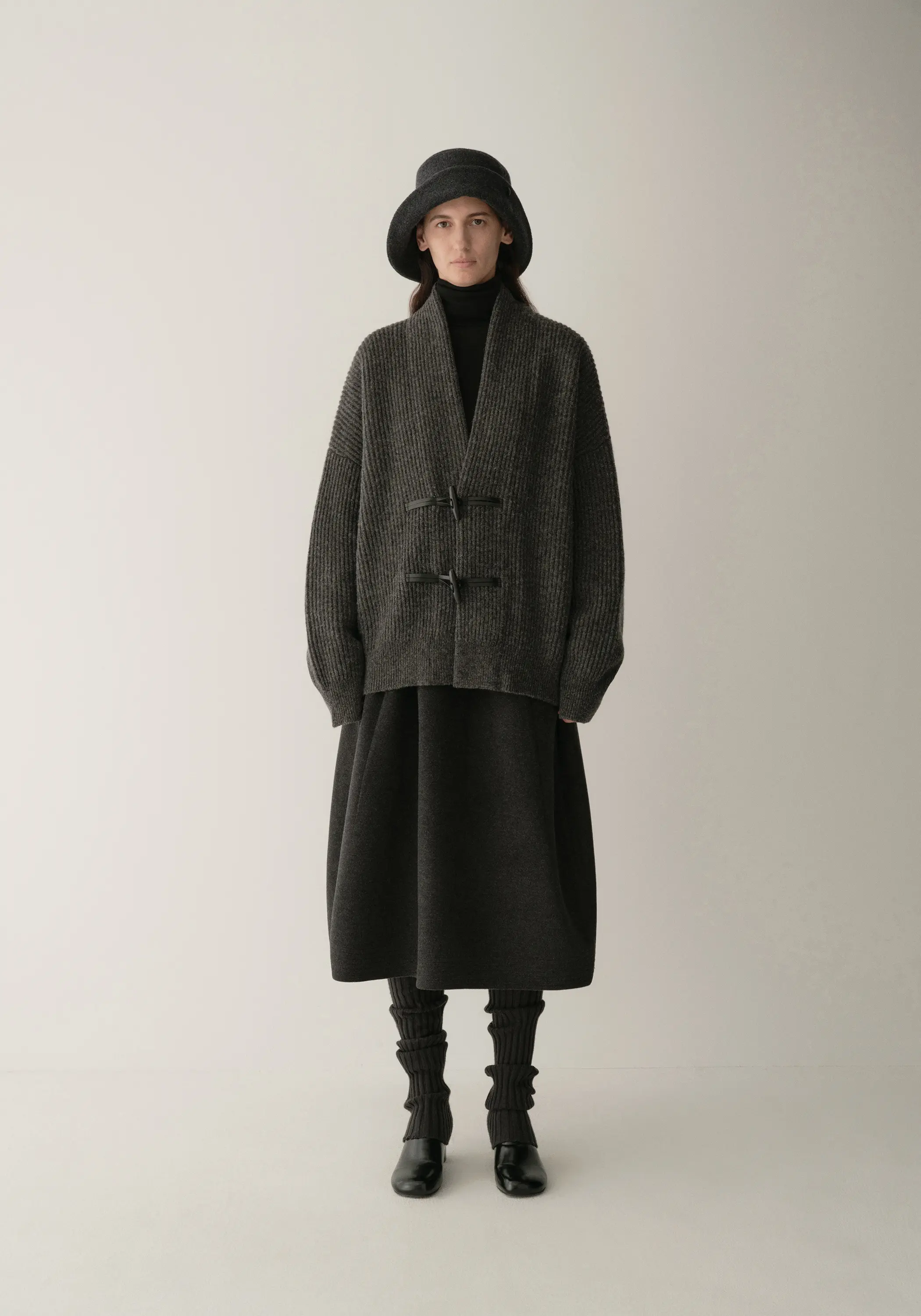 Quilted Cocoon Wool Skirt - Image 2