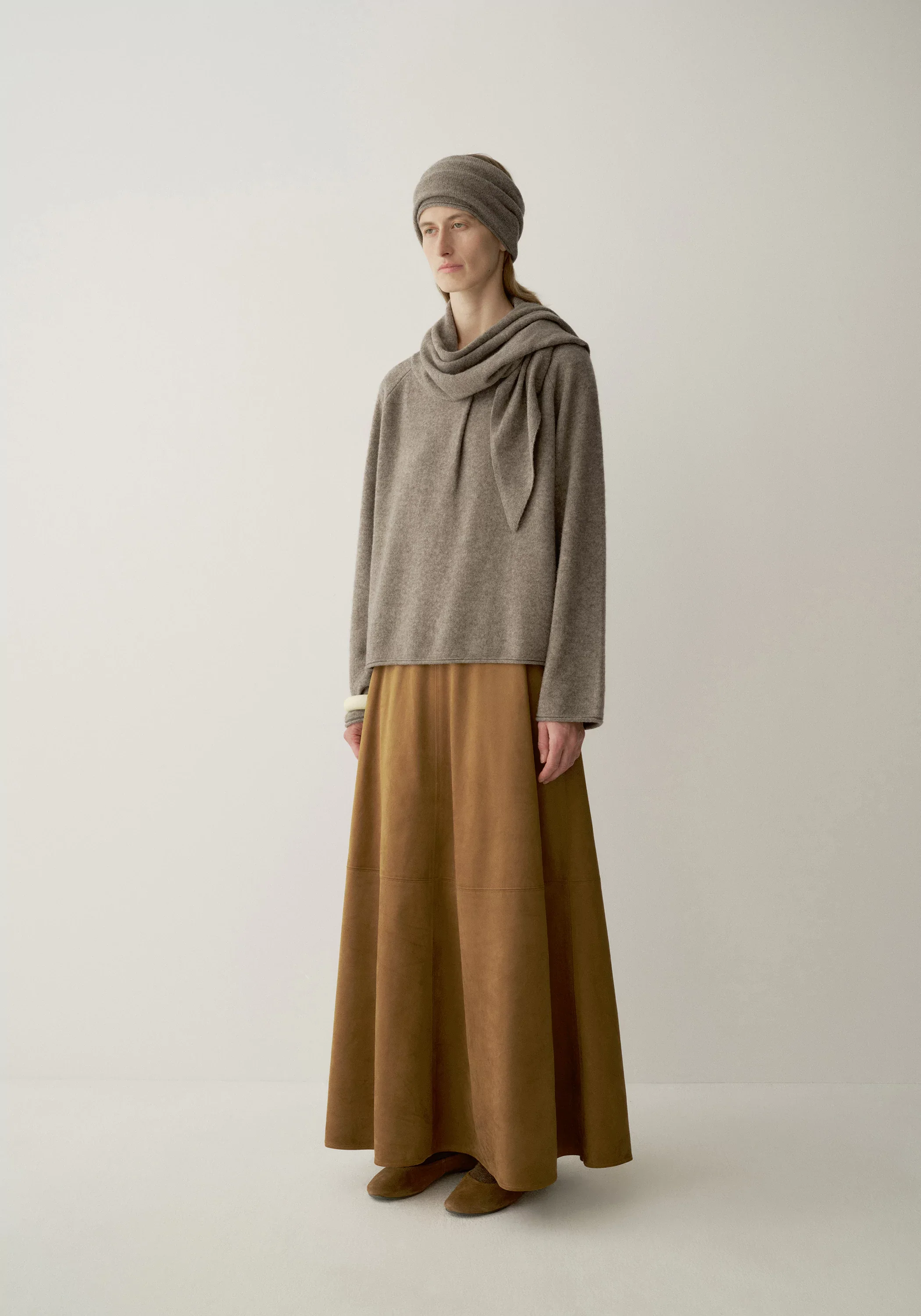 Suede-effect Maxi Skirt - Image 10