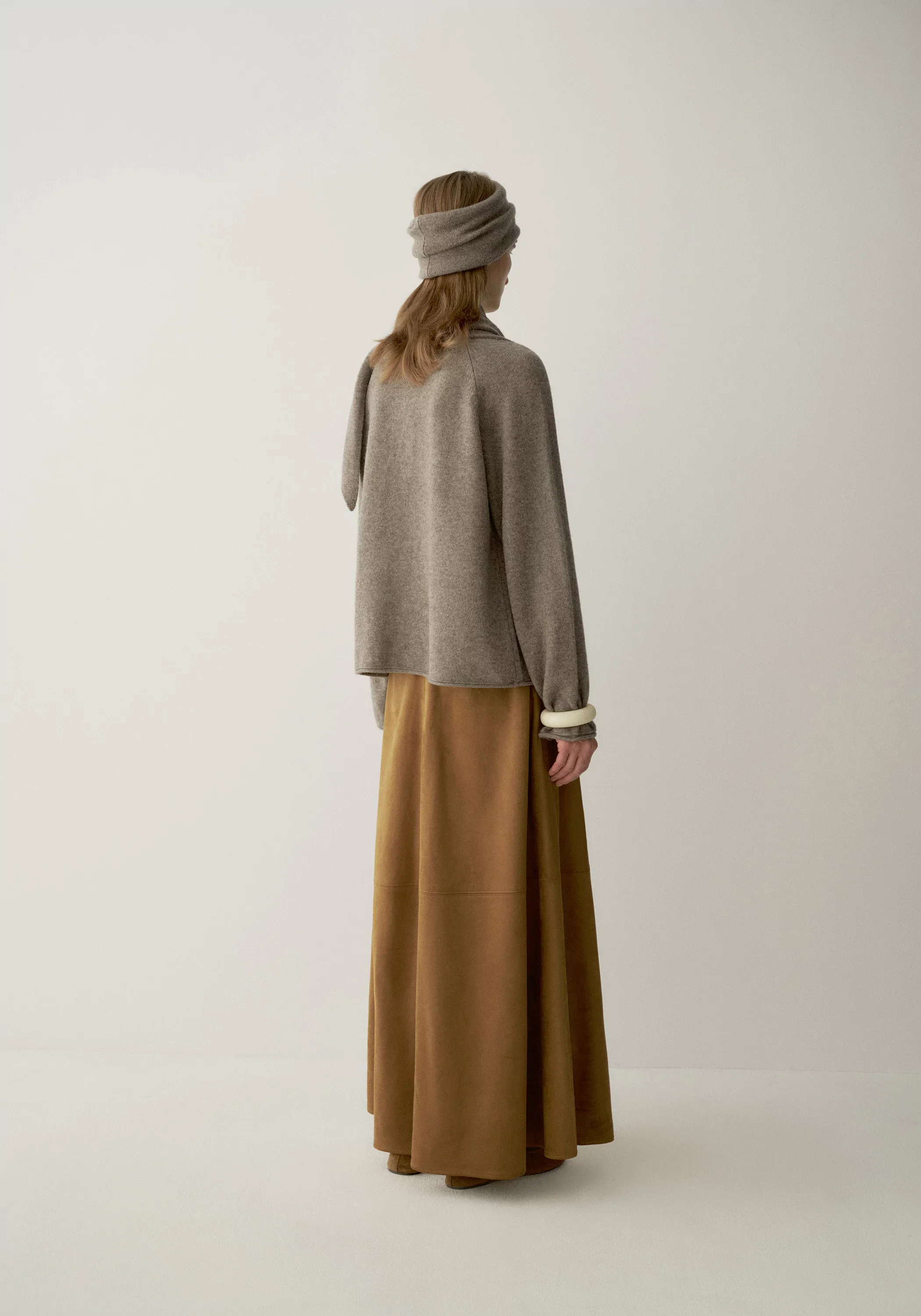 Suede-effect Maxi Skirt - Image 11
