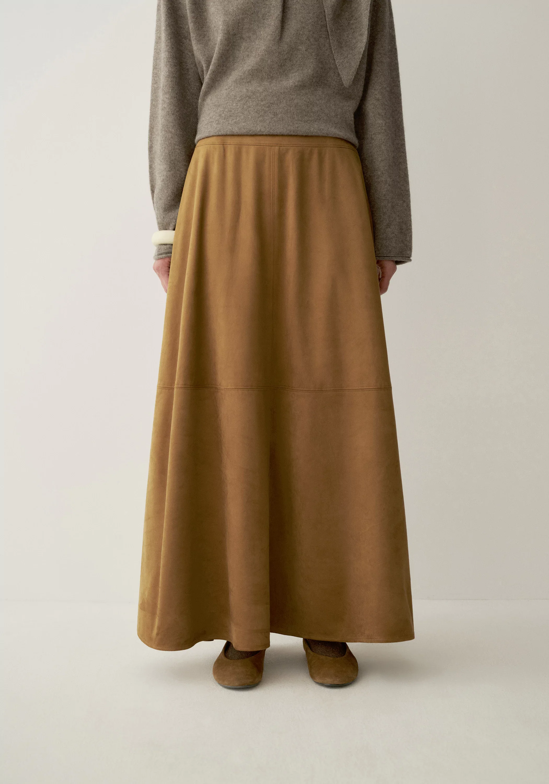 Suede-effect Maxi Skirt - Image 13
