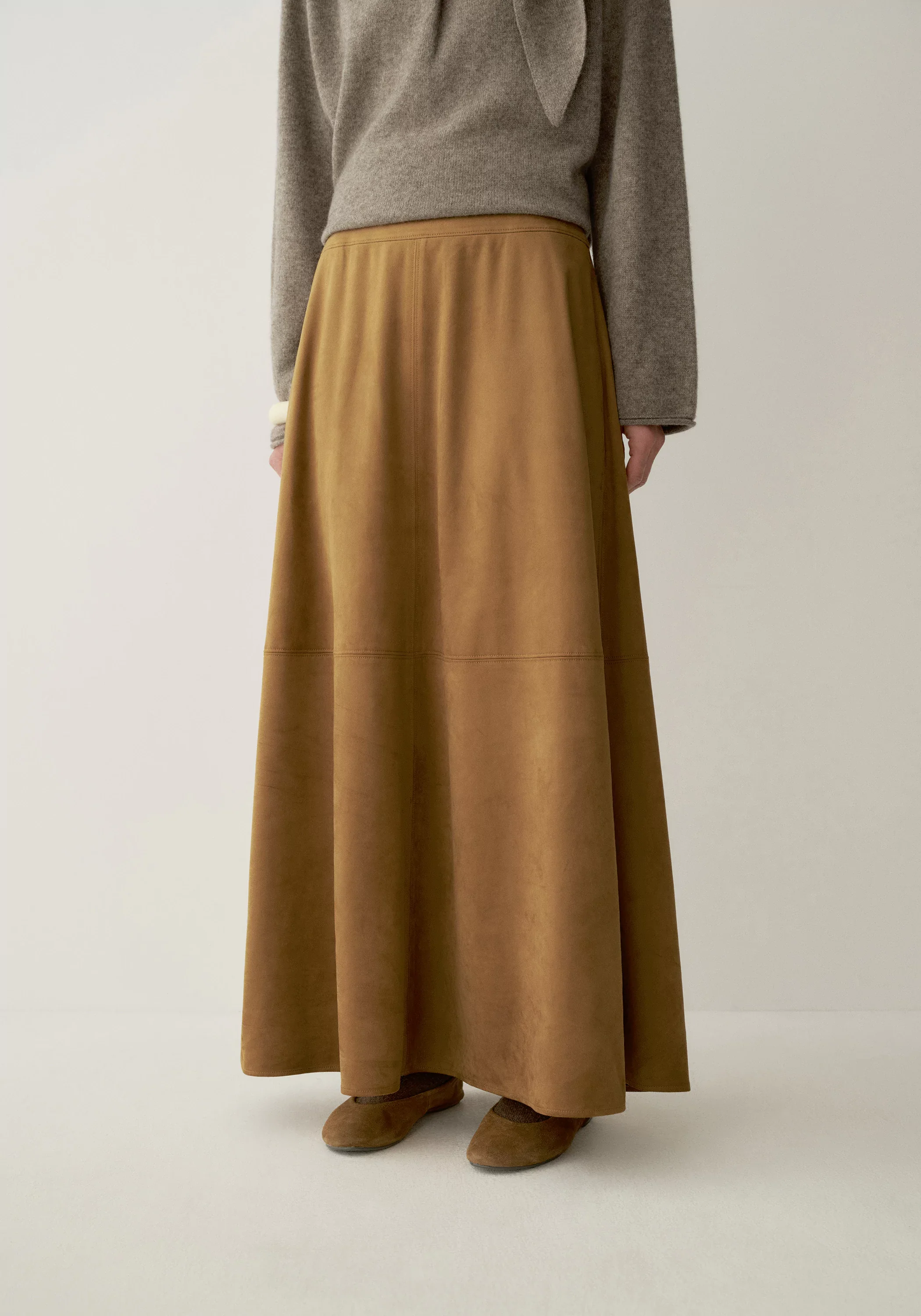 Suede-effect Maxi Skirt - Image 14