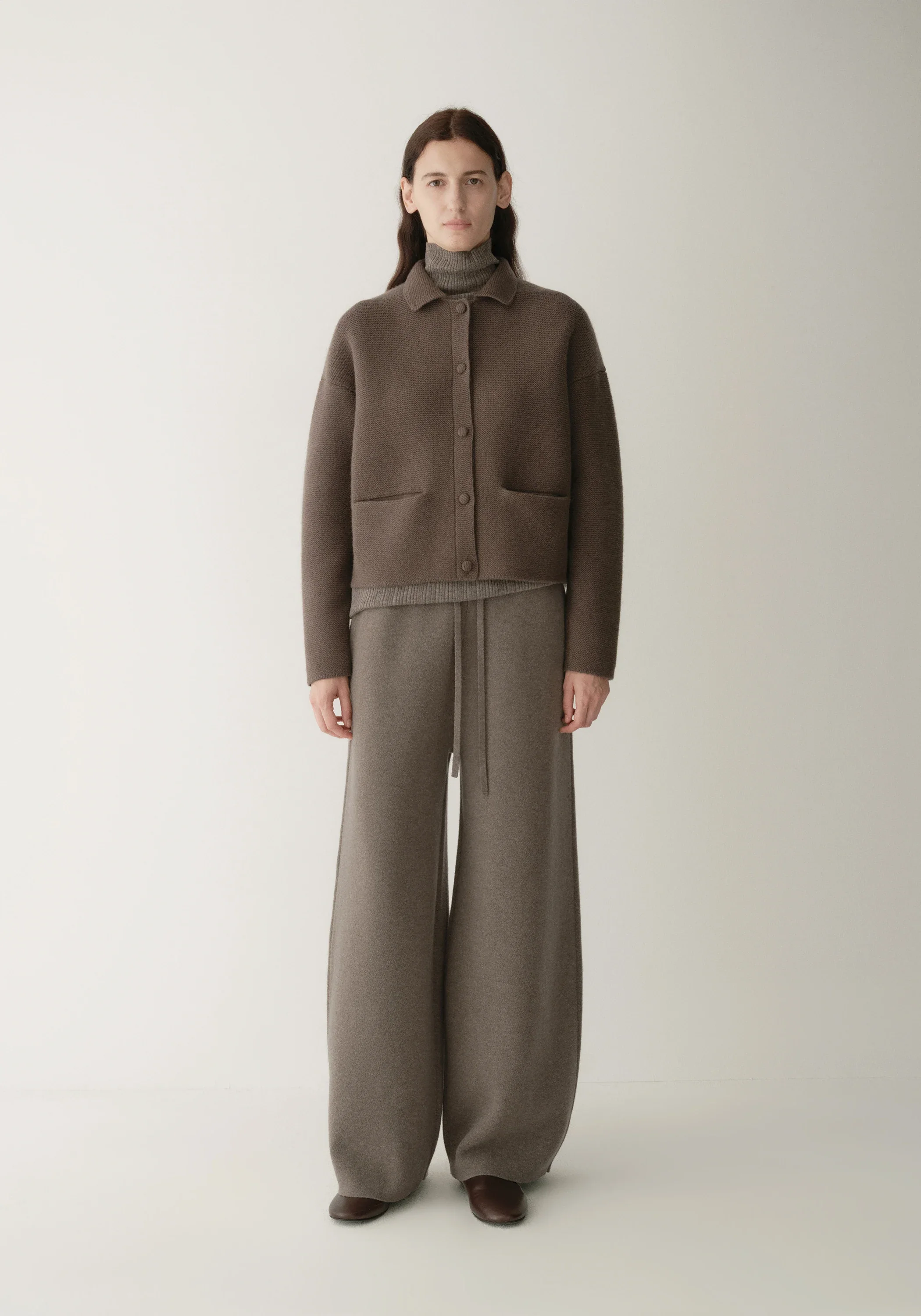Merino Wool Boxy Knit Cardigan - Image 12