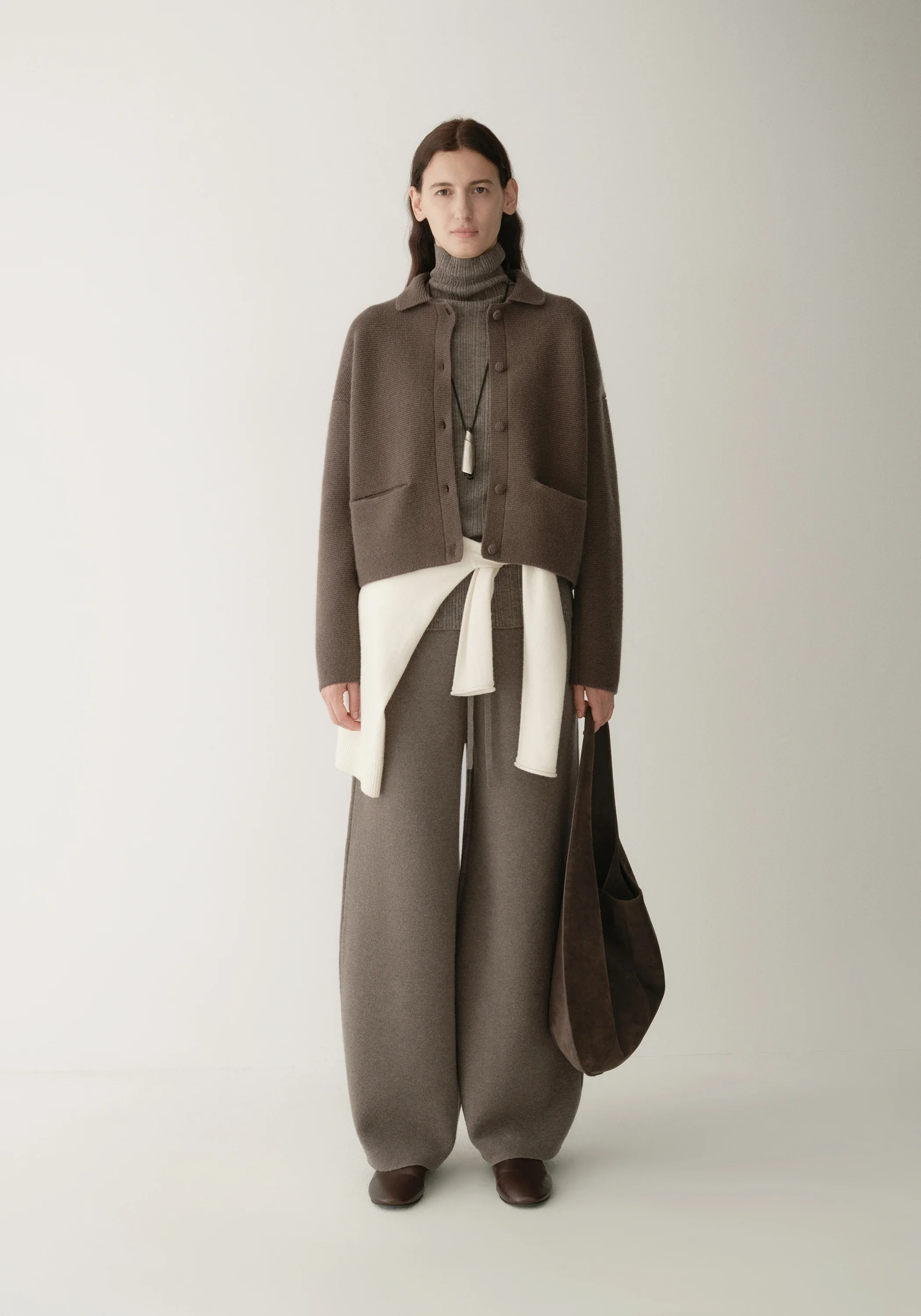 Merino Wool Boxy Knit Cardigan - Image 2