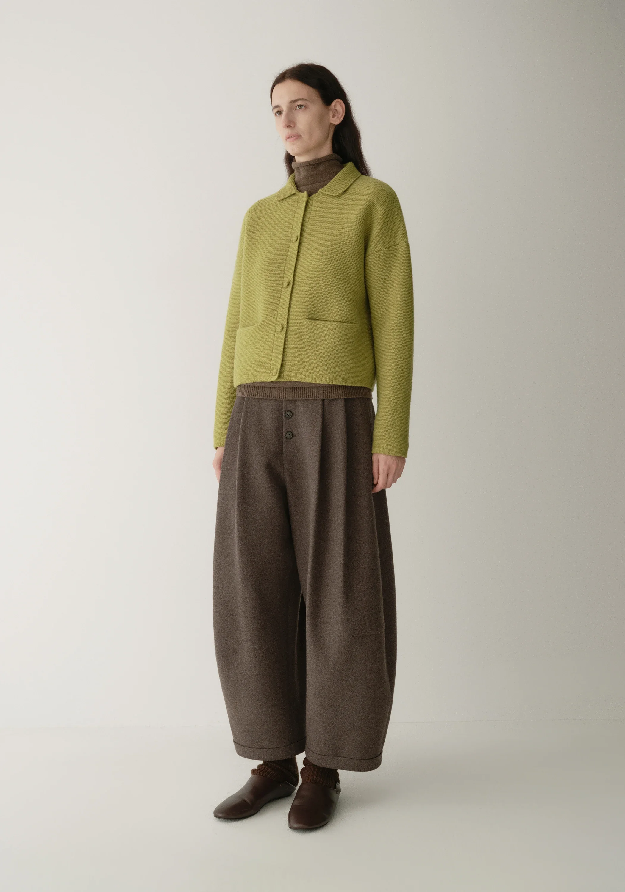 Merino Wool Boxy Knit Cardigan - Image 5