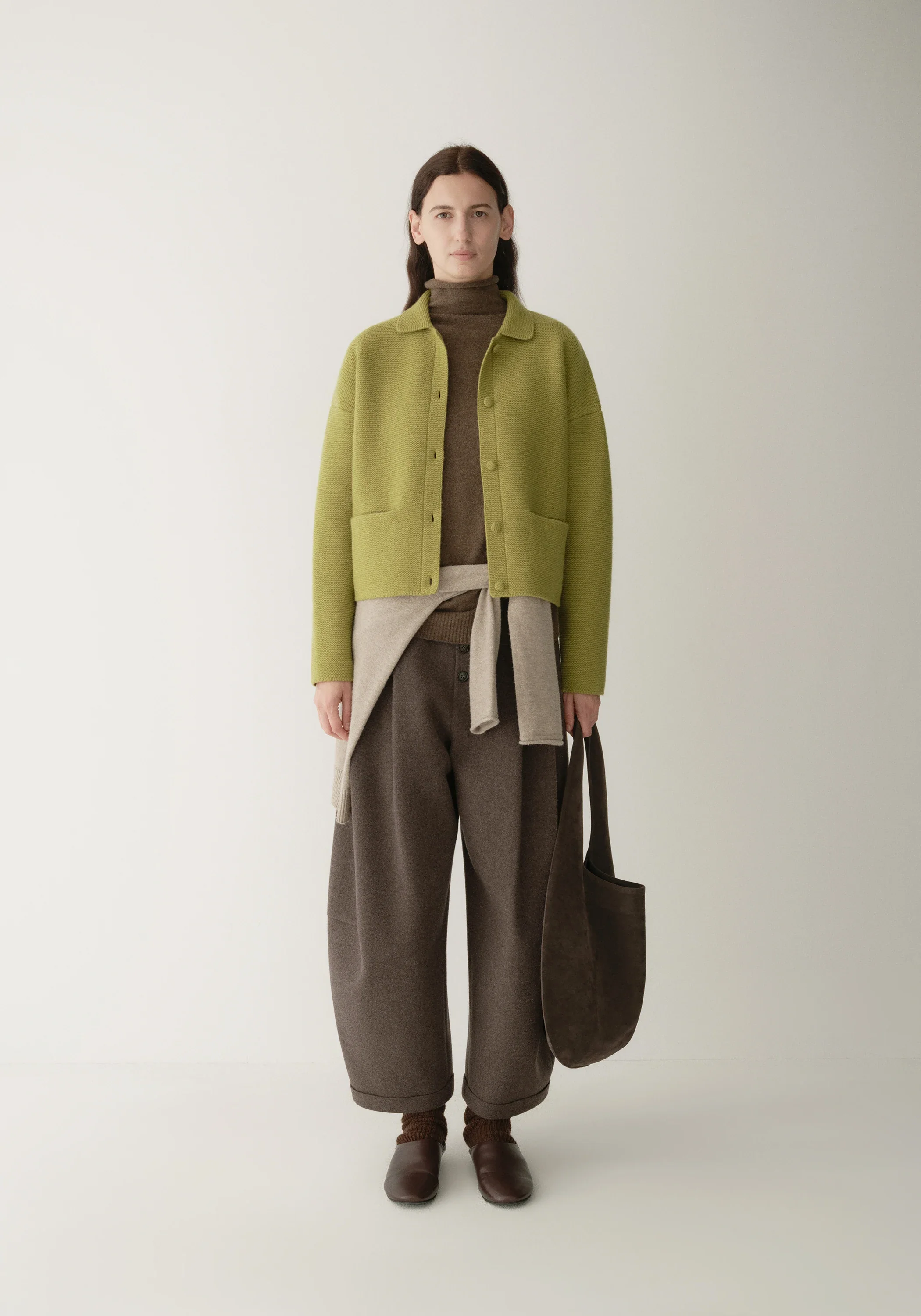 Merino Wool Boxy Knit Cardigan - Image 6