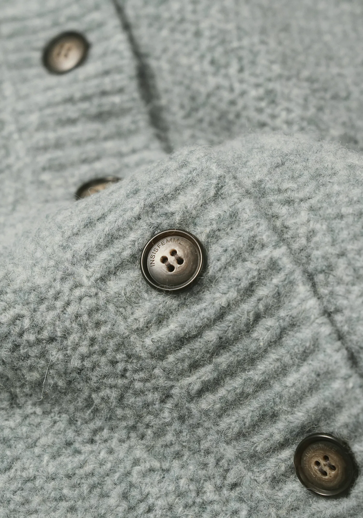 Half-turtleneck Cocoon Wool Cardigan - Image 17