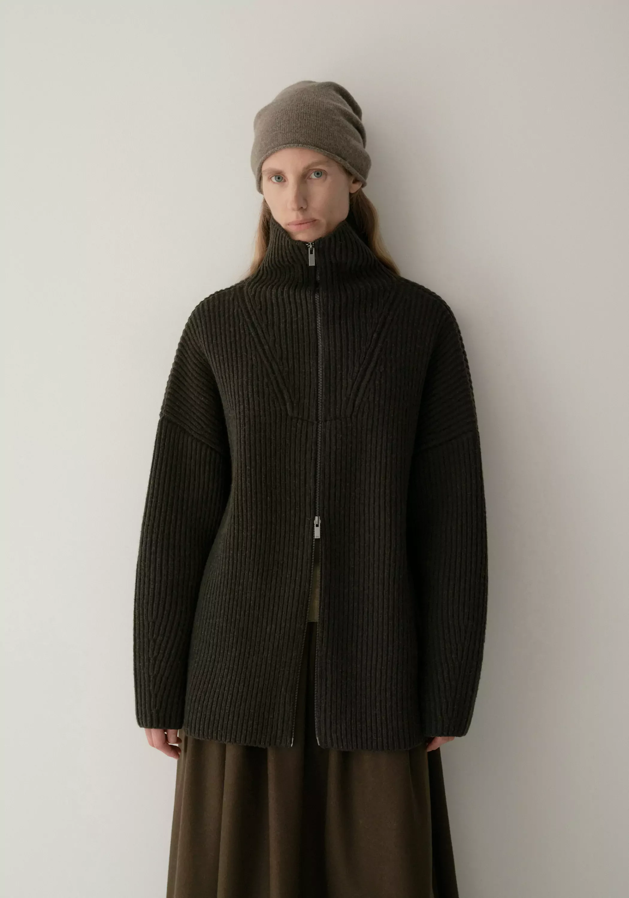 Two-way Collar Knit Cardigan