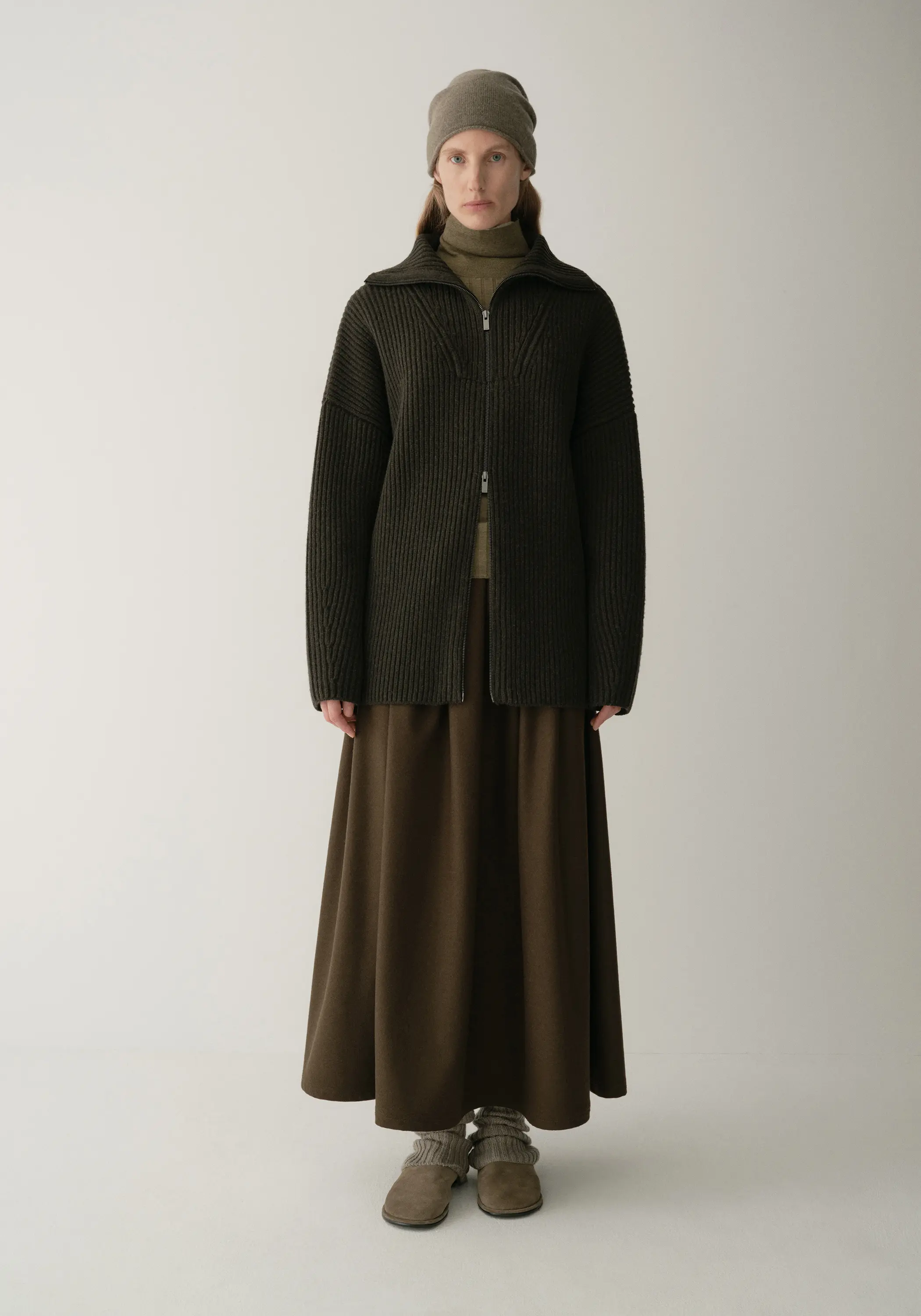 Two-way Collar Knit Cardigan - Image 4