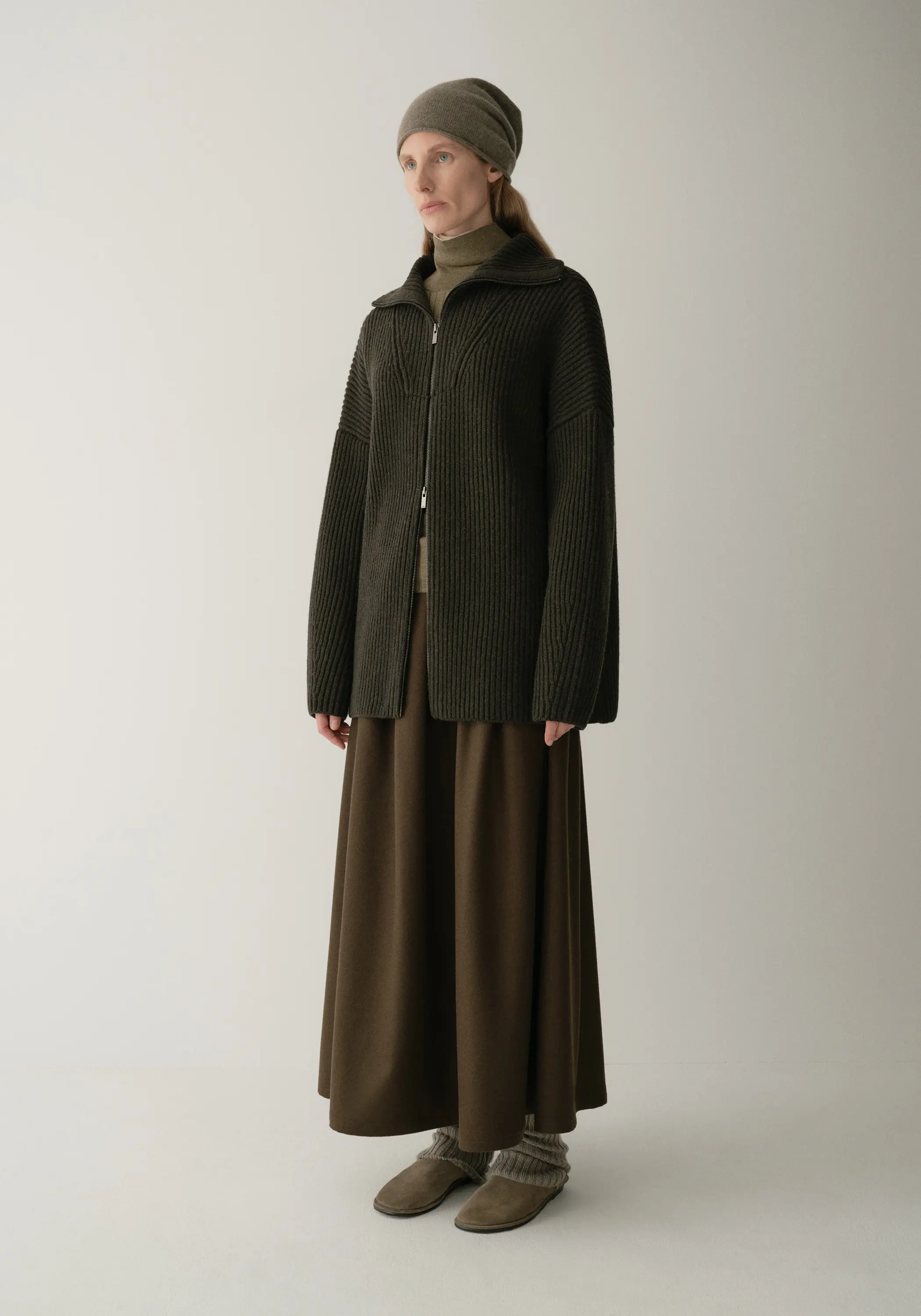 Two-way Collar Knit Cardigan - Image 5