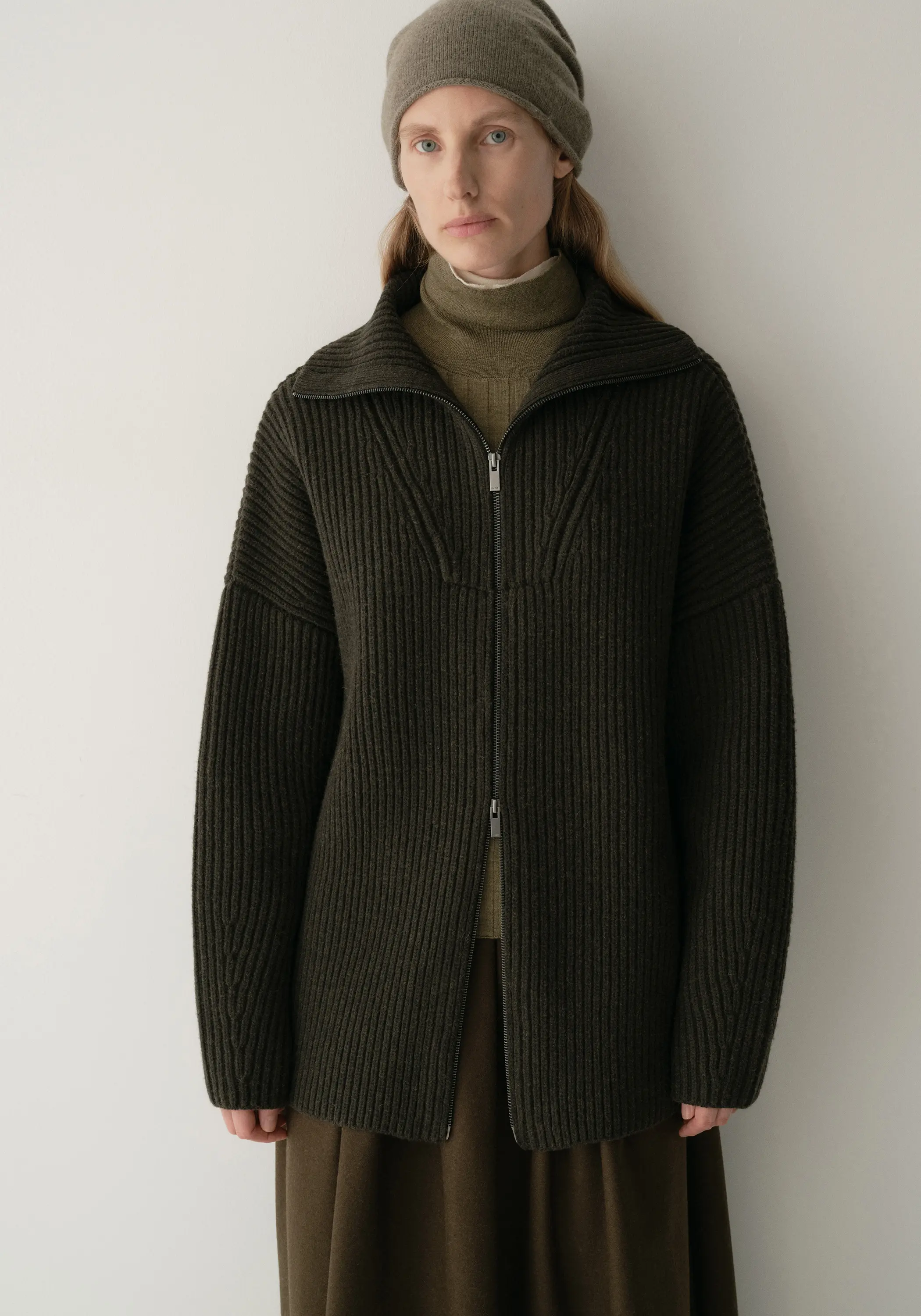 Two-way Collar Knit Cardigan - Image 6
