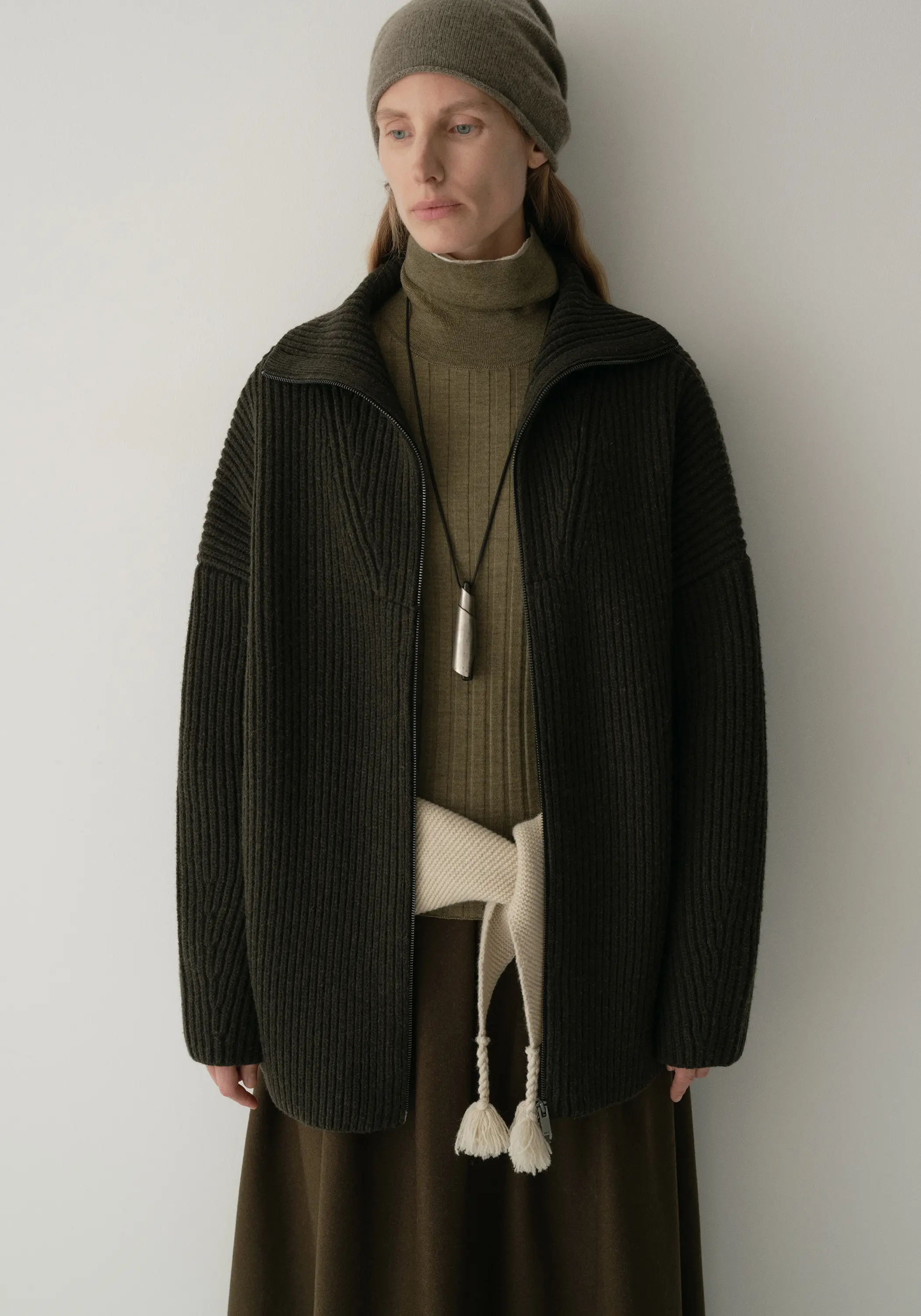 Two-way Collar Knit Cardigan - Image 7
