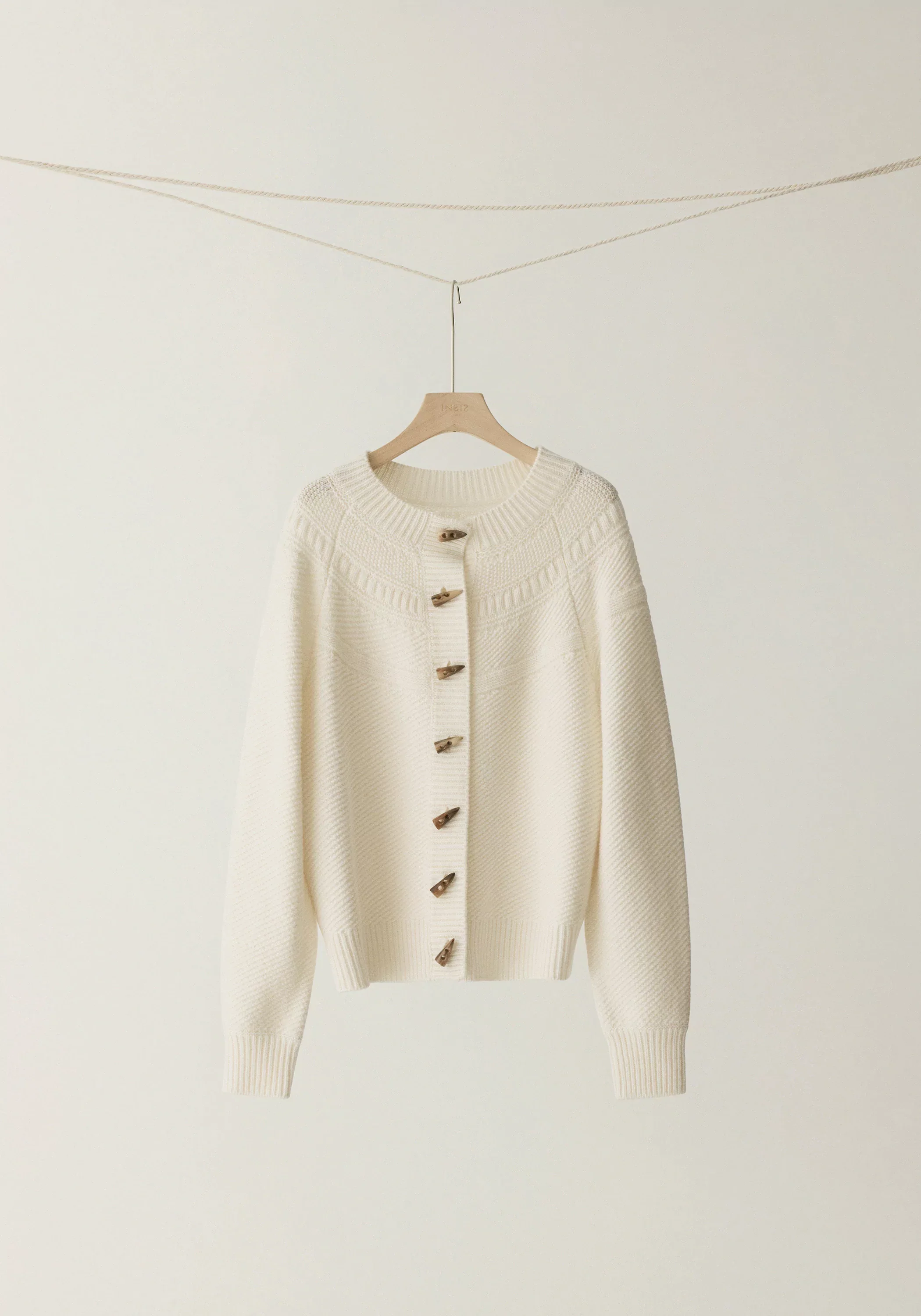 Merino Wool Crewneck Knit Cardigan - Image 20