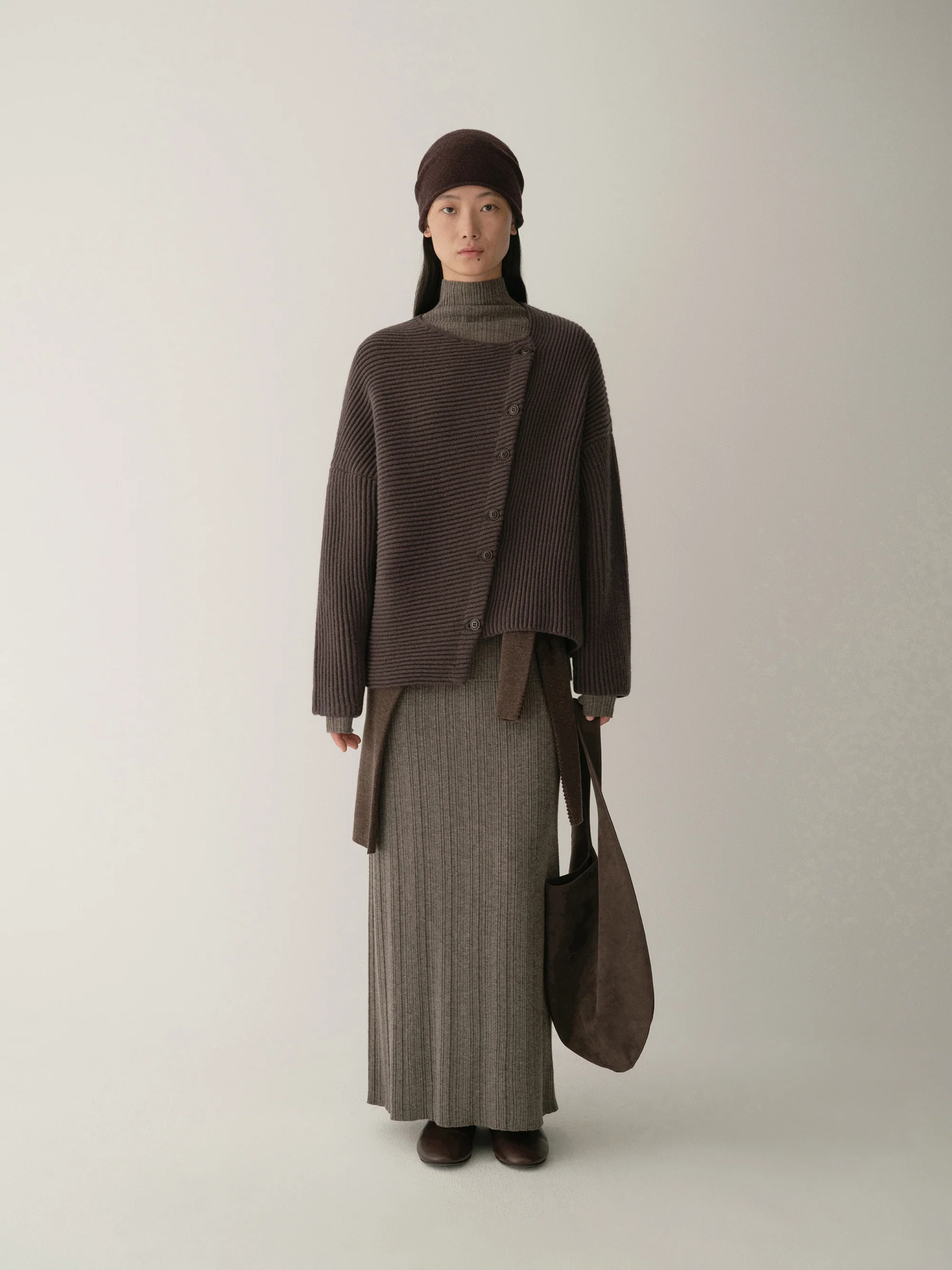 Asymmetric Knitted Cardigan - Image 17