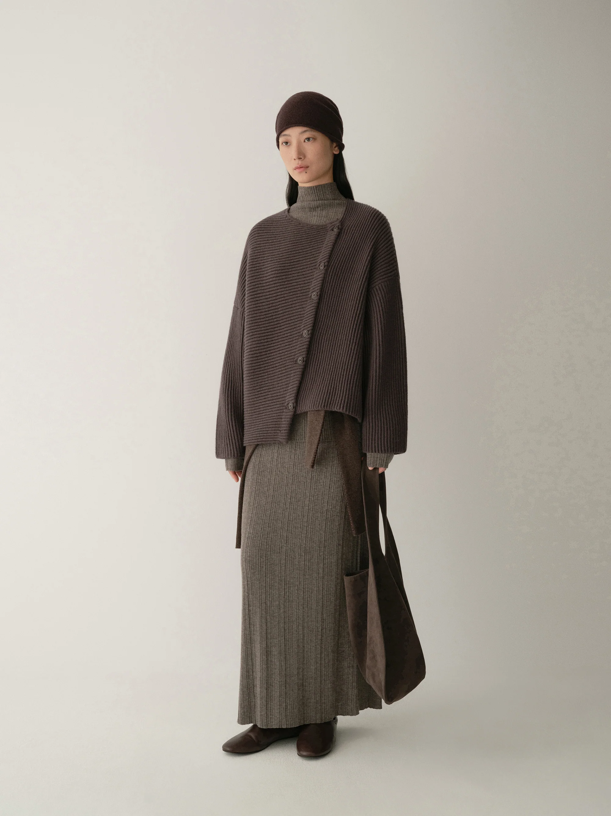 Asymmetric Knitted Cardigan - Image 18