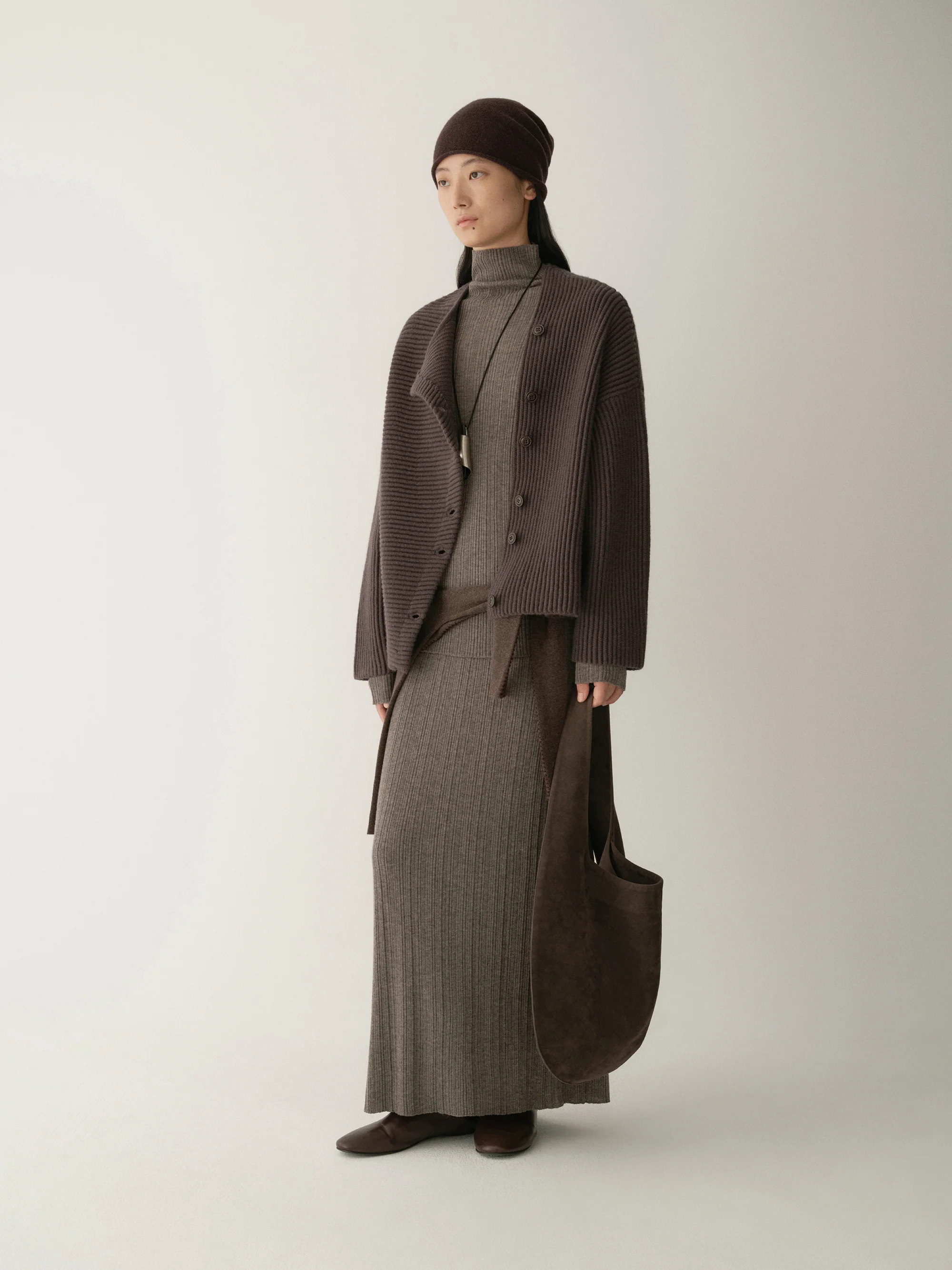 Asymmetric Knitted Cardigan - Image 19