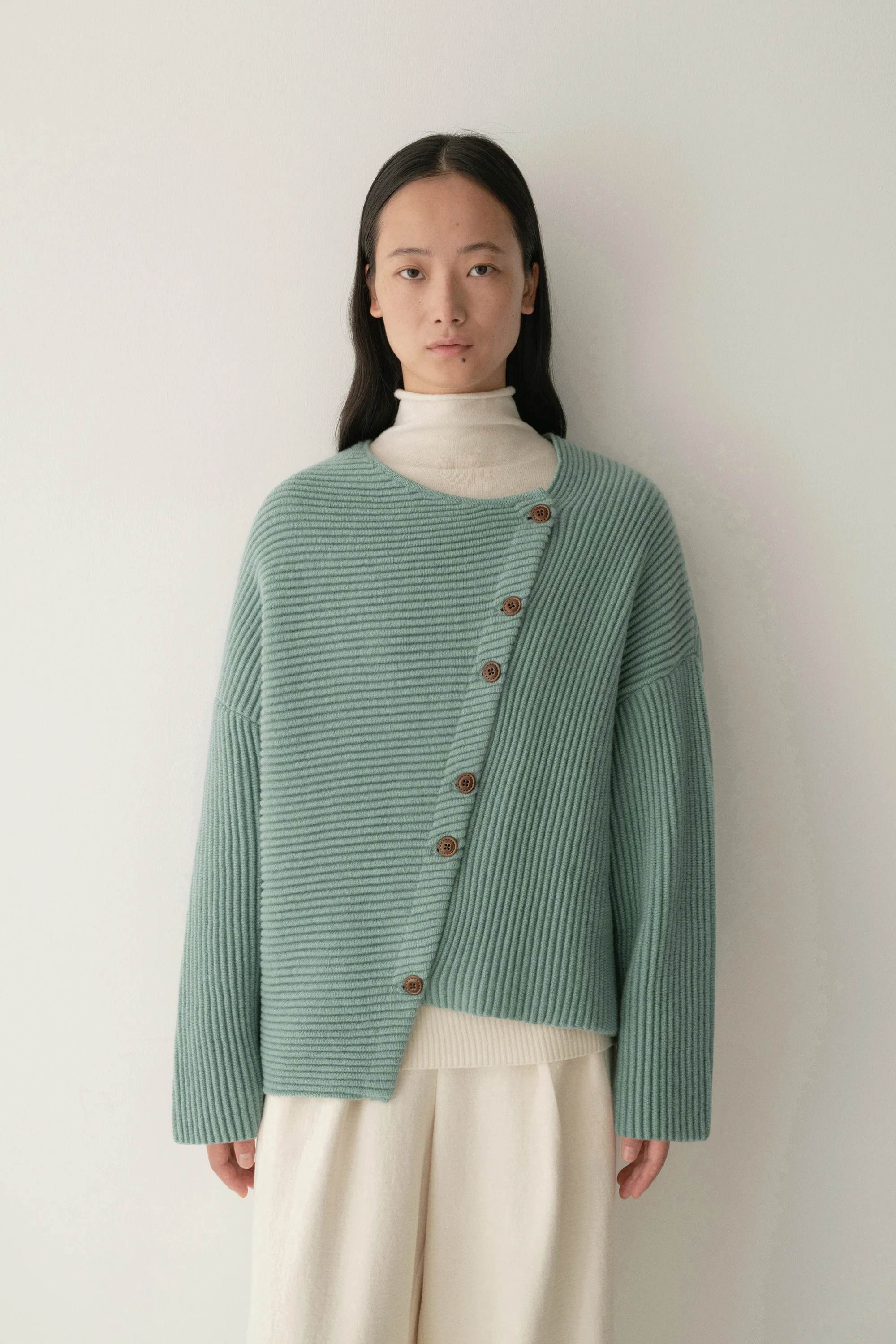 Asymmetric Knitted Cardigan - Image 4