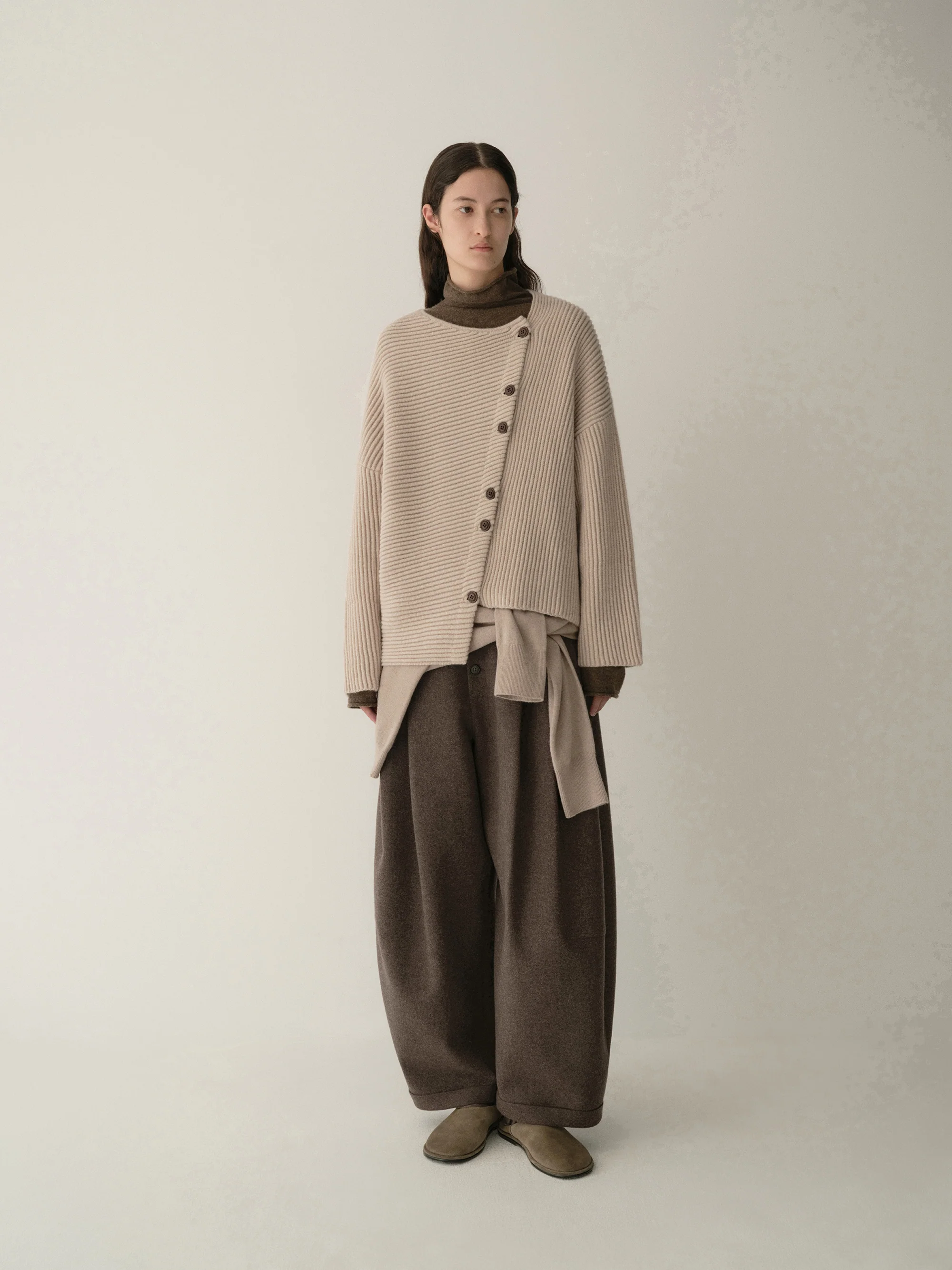 Asymmetric Knitted Cardigan - Image 6