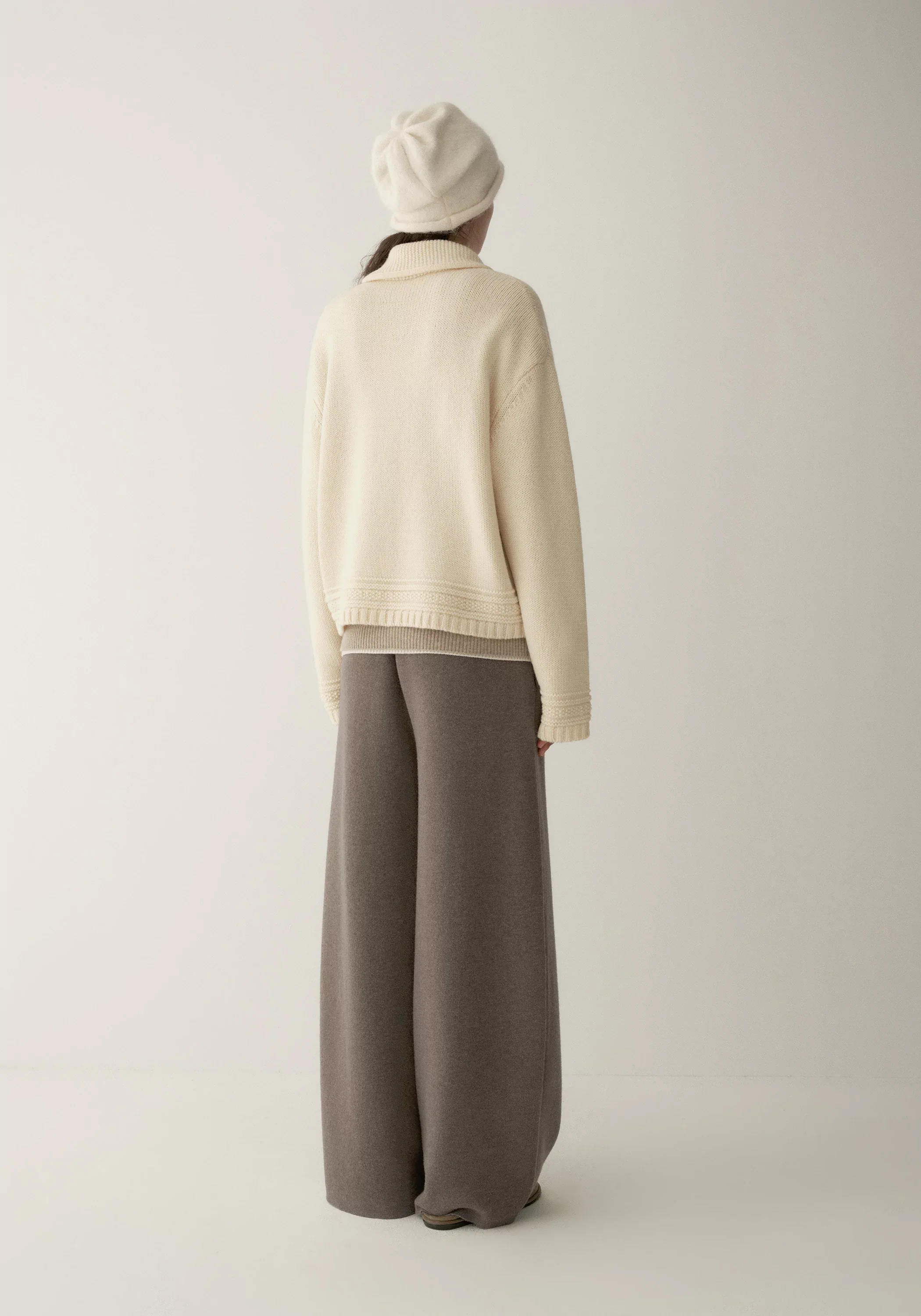 Pure Wool Zip-up Knit Cardigan - Image 7