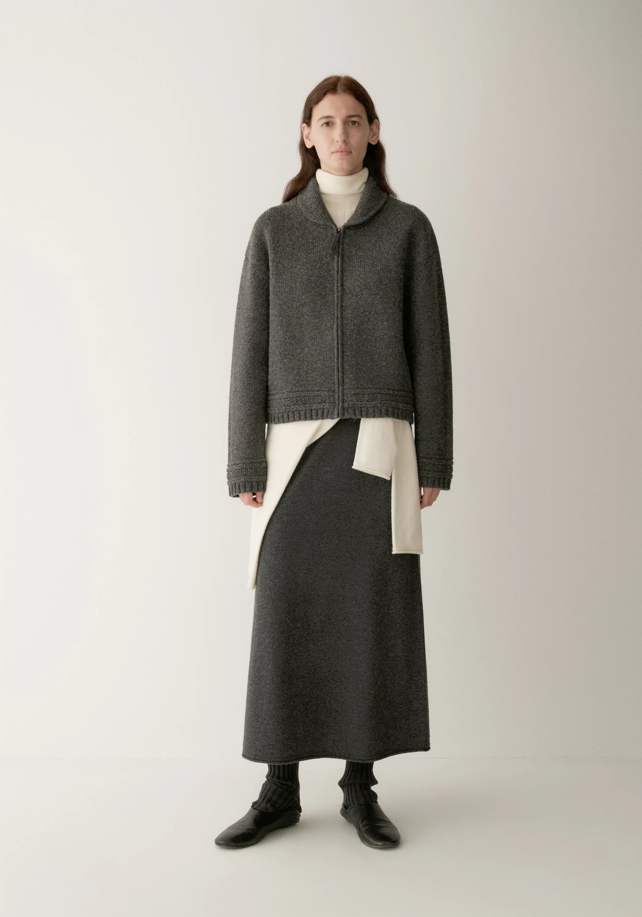Pure Wool Zip-up Knit Cardigan - Image 9