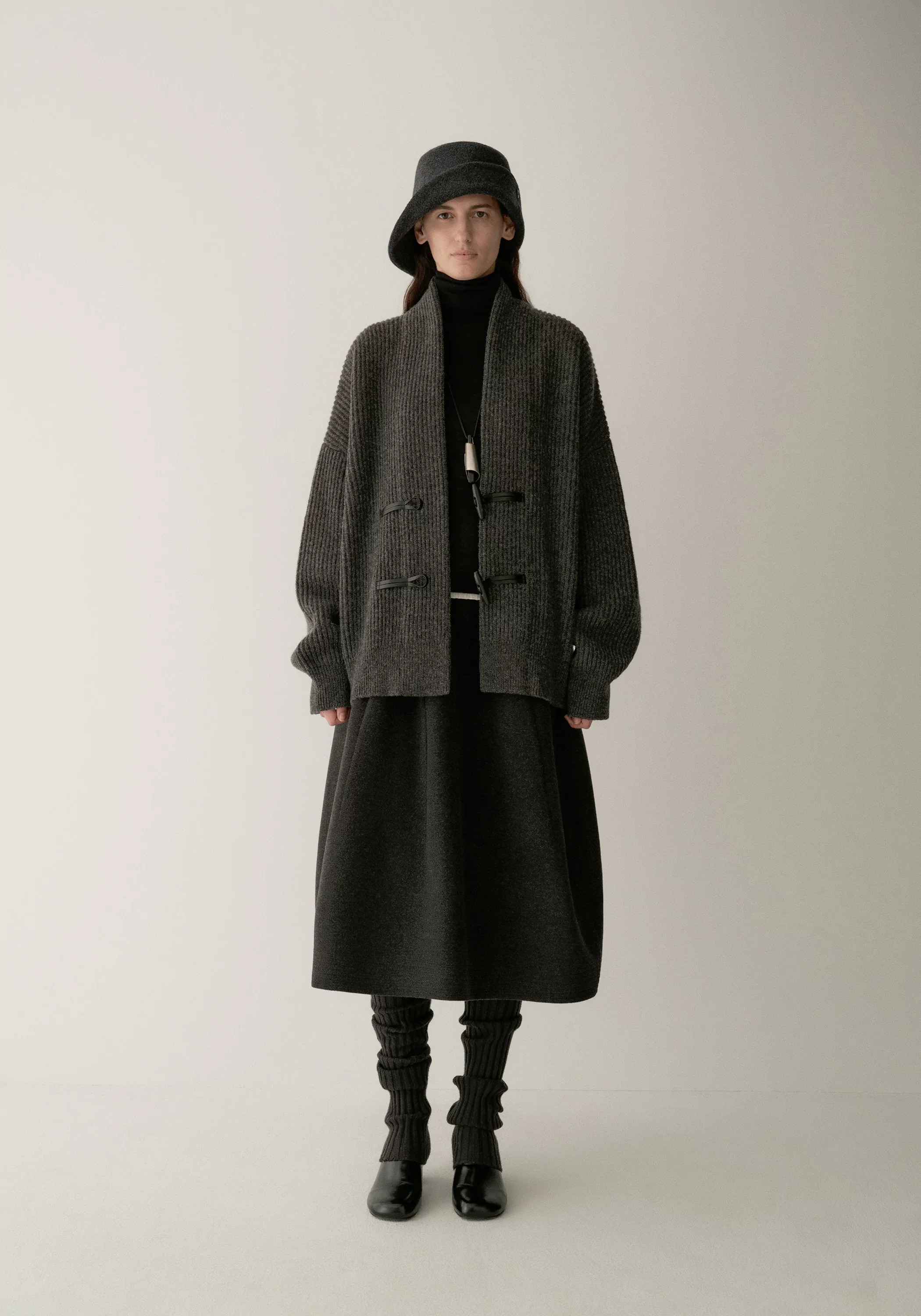 Overlapping-collar Knit Cardigan - Image 10