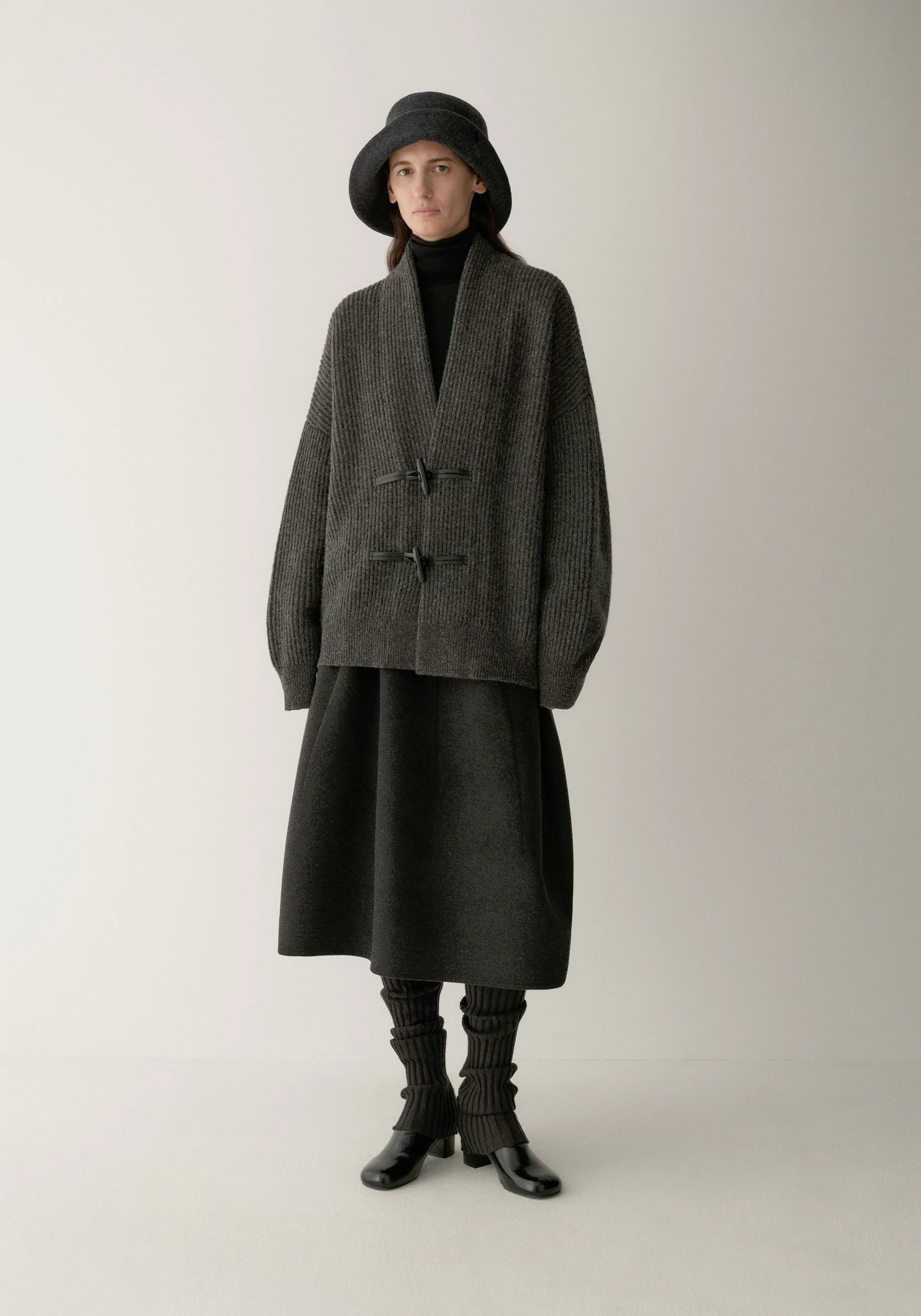Overlapping-collar Knit Cardigan - Image 11