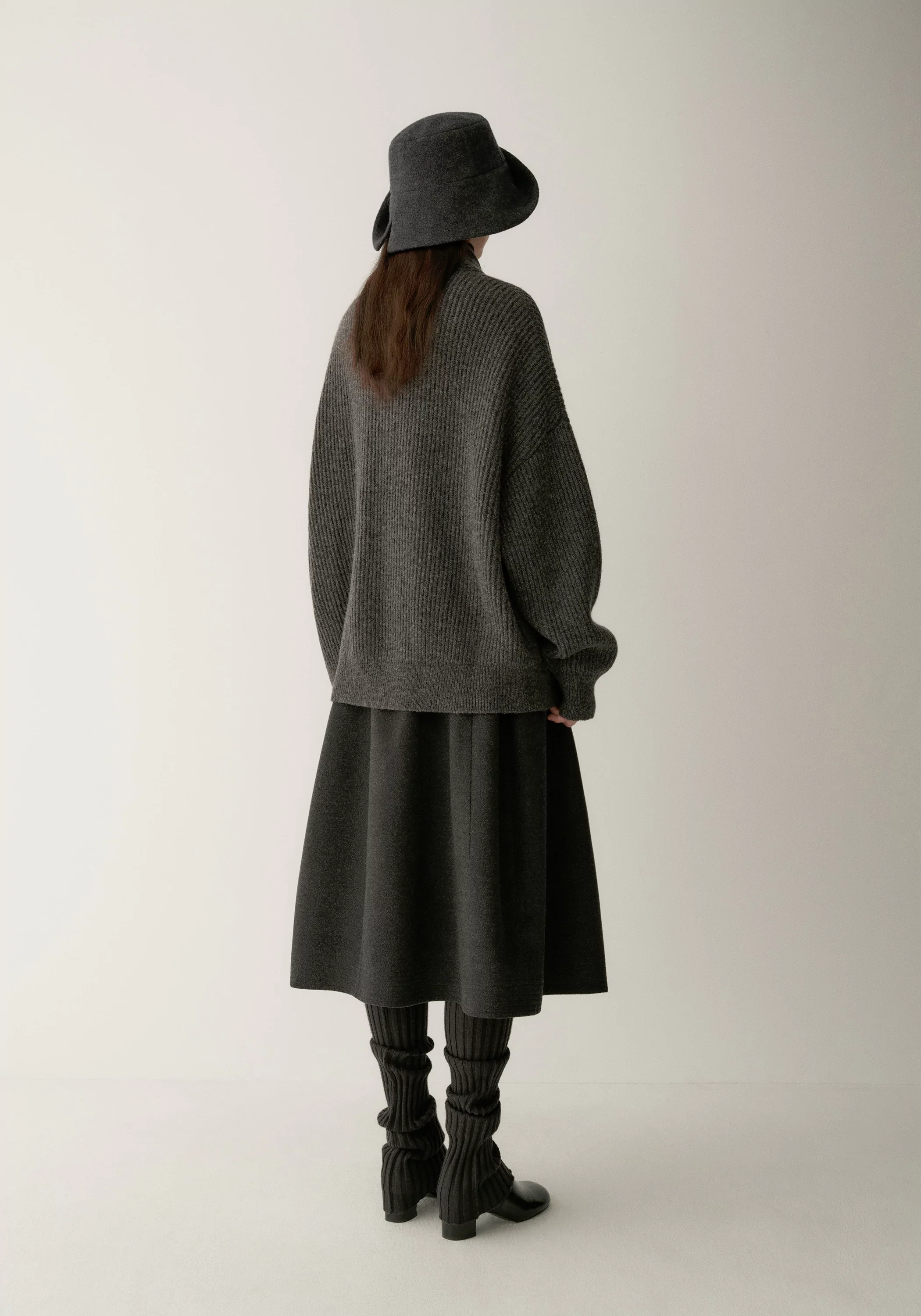 Overlapping-collar Knit Cardigan - Image 12