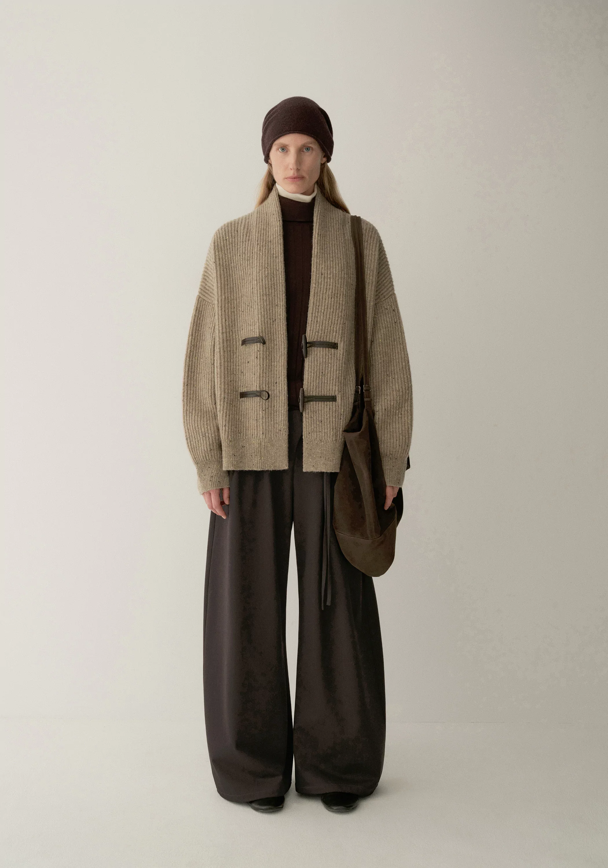Overlapping-collar Knit Cardigan - Image 5
