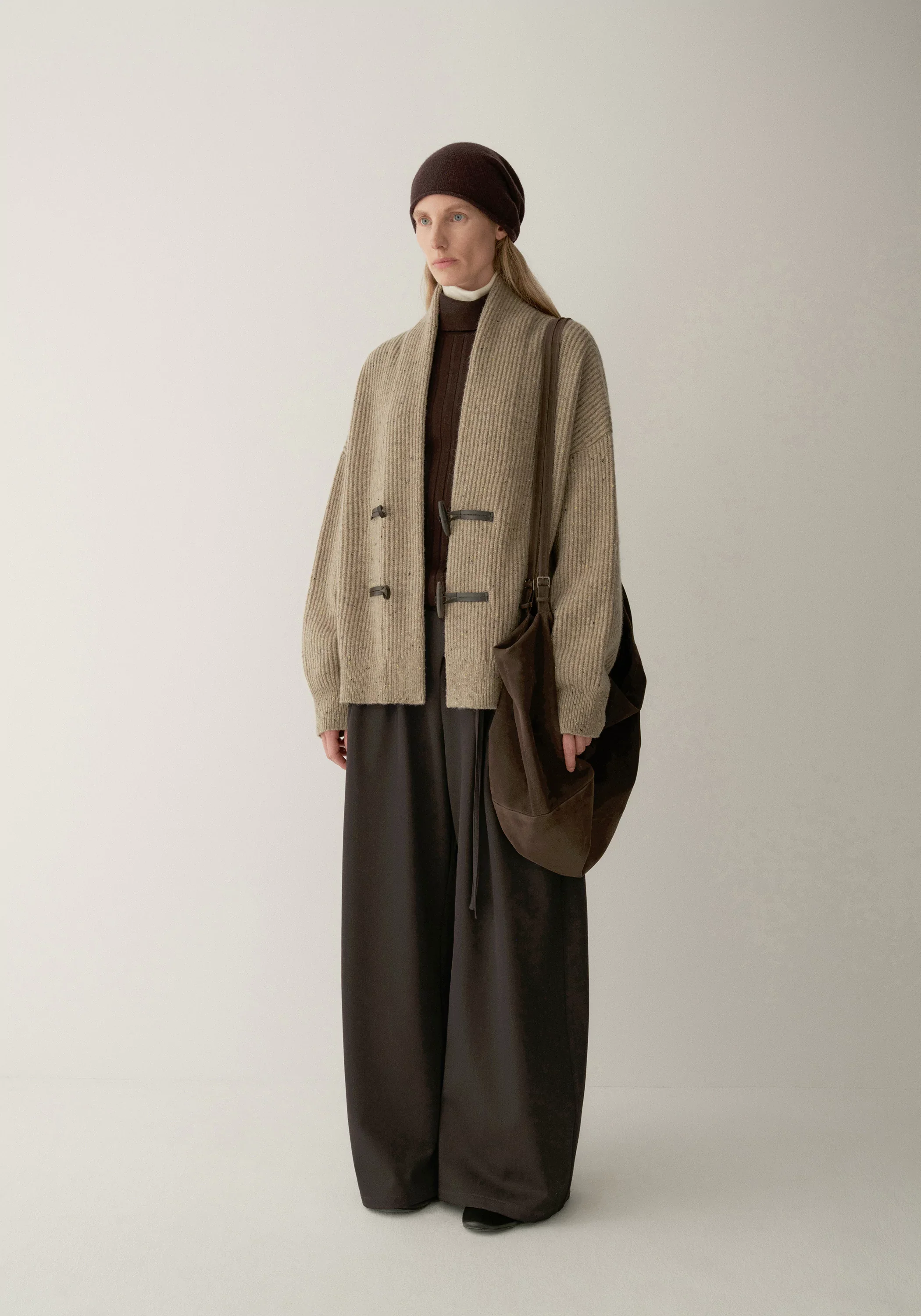 Overlapping-collar Knit Cardigan - Image 6