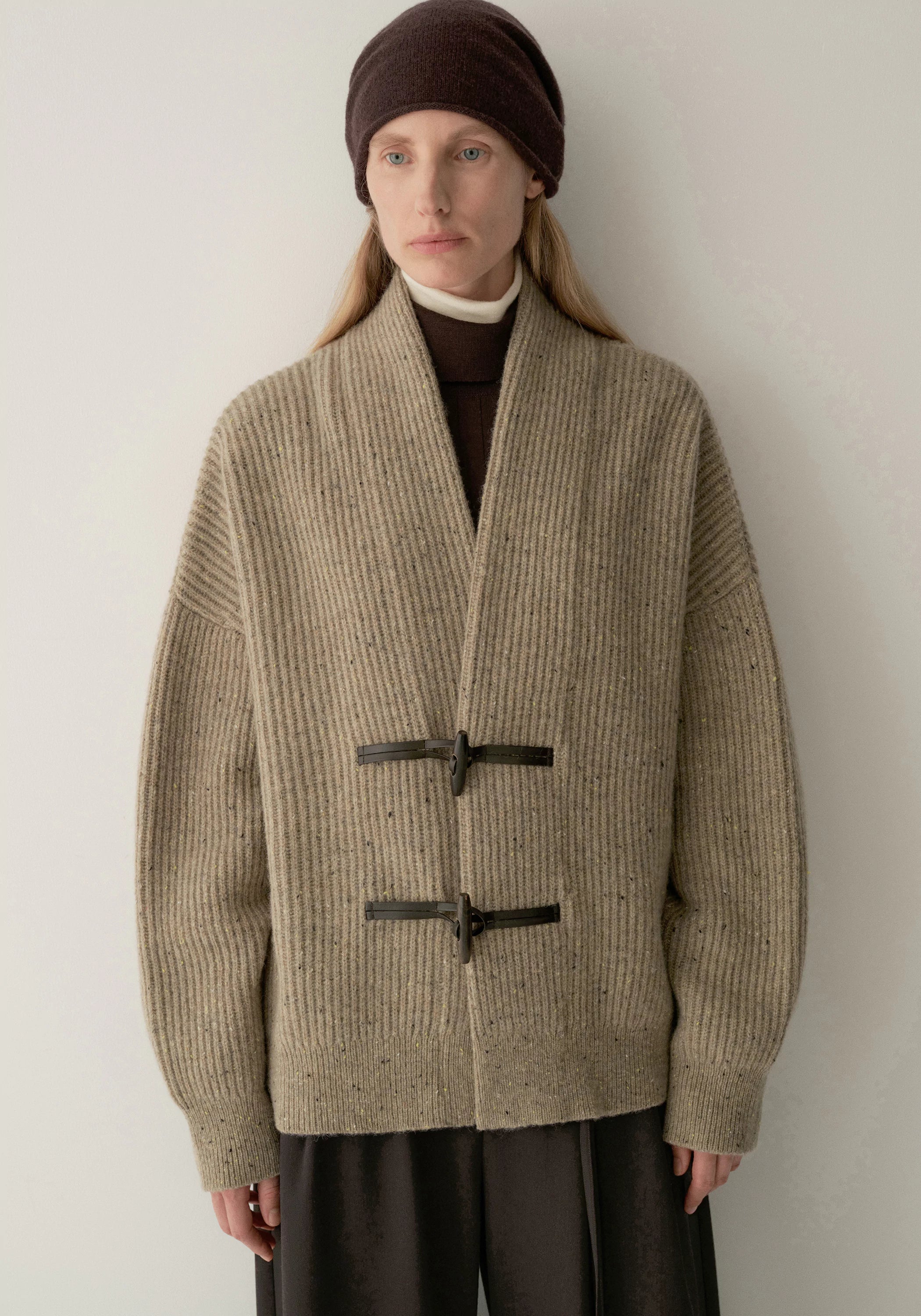 Overlapping-collar Knit Cardigan - Image 7